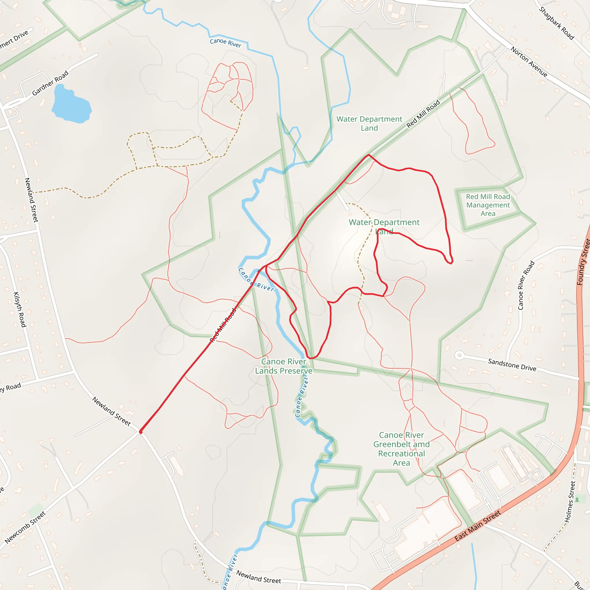 Canoe River Loop mobile static map