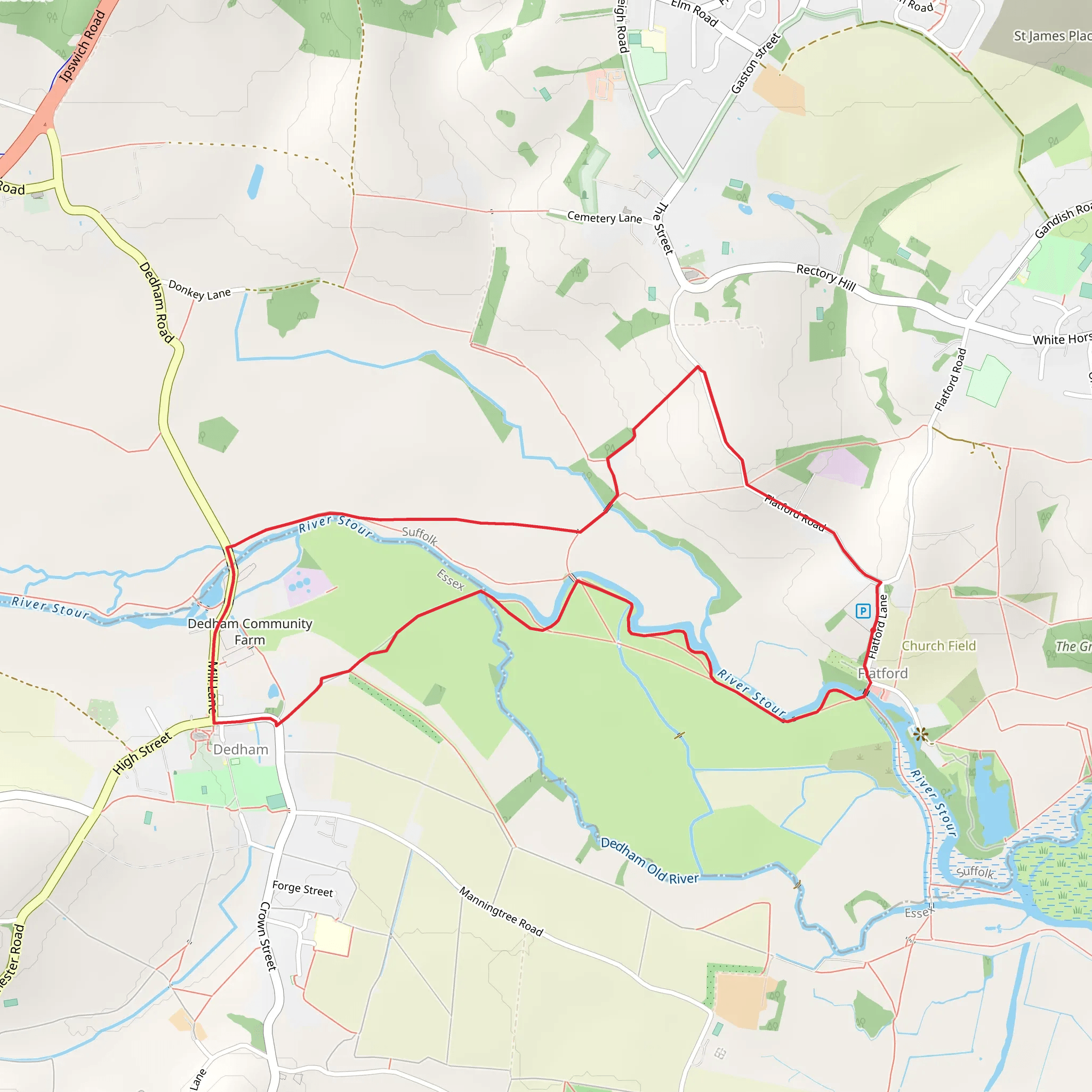 Stour Valley and Dedham from Flatford Mill mobile static map