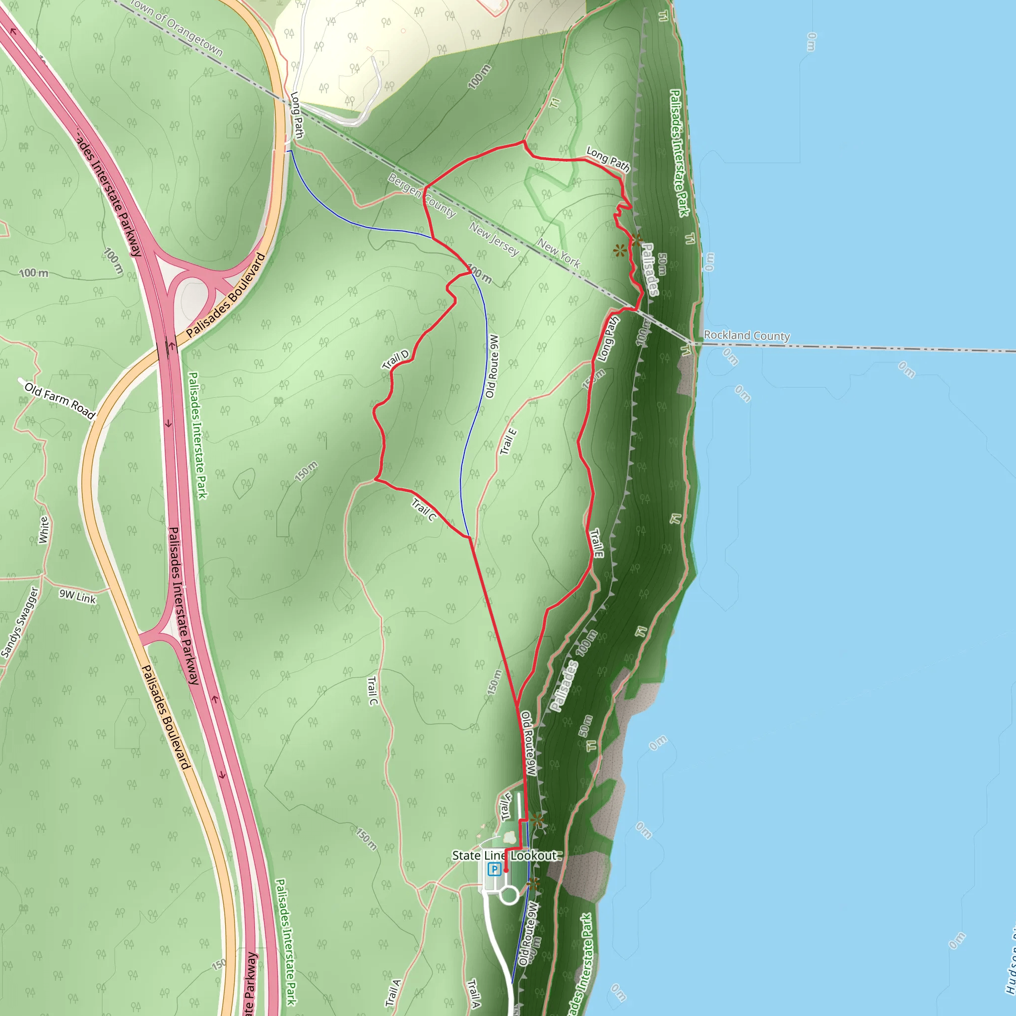 Long Path and Trail C Loop mobile static map