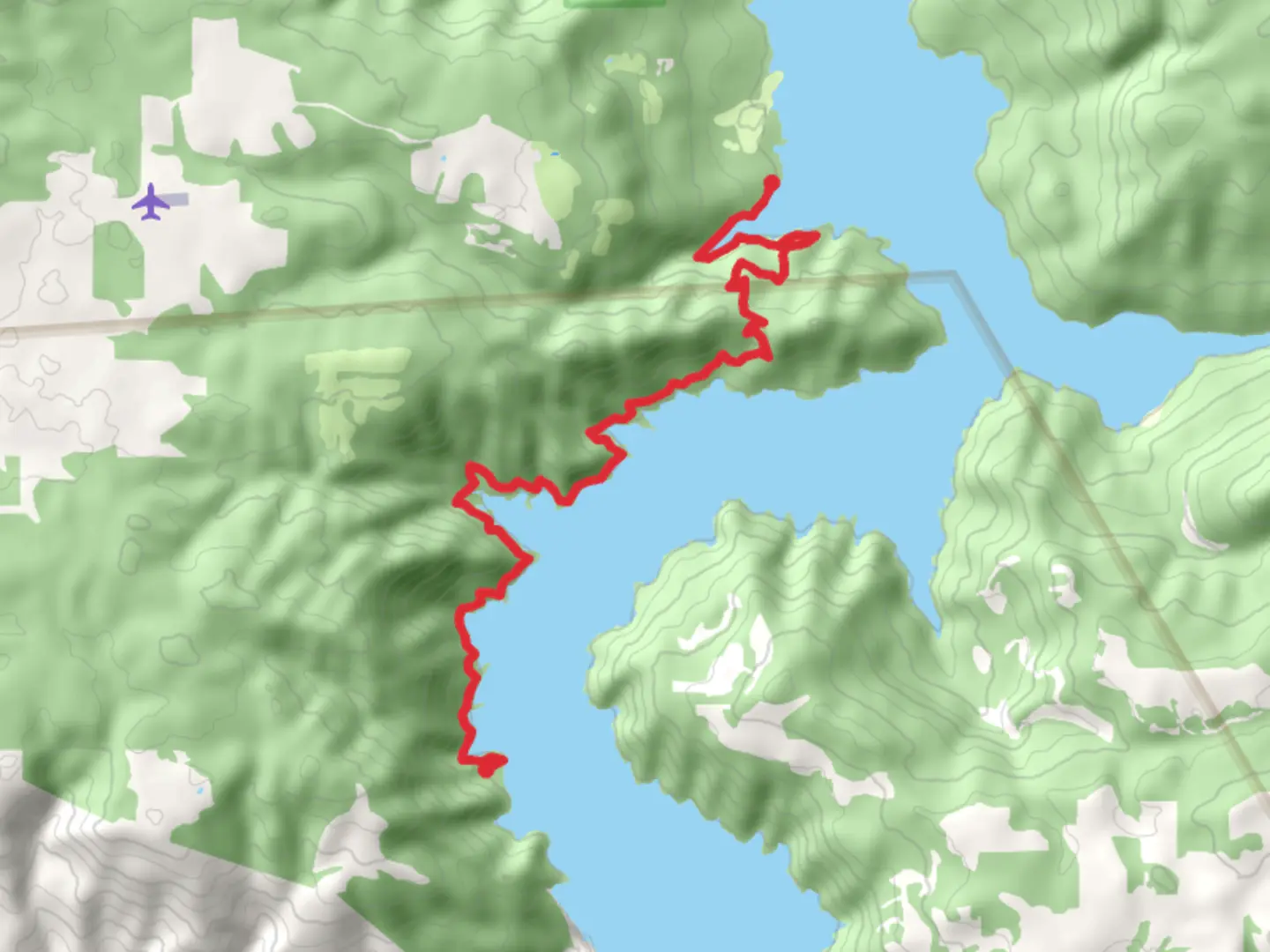 An image depicting the trail Big Eddy Trail and its surrounding area.