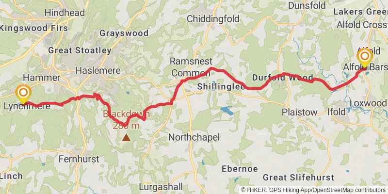 Sussex Border Path stage 4 Map