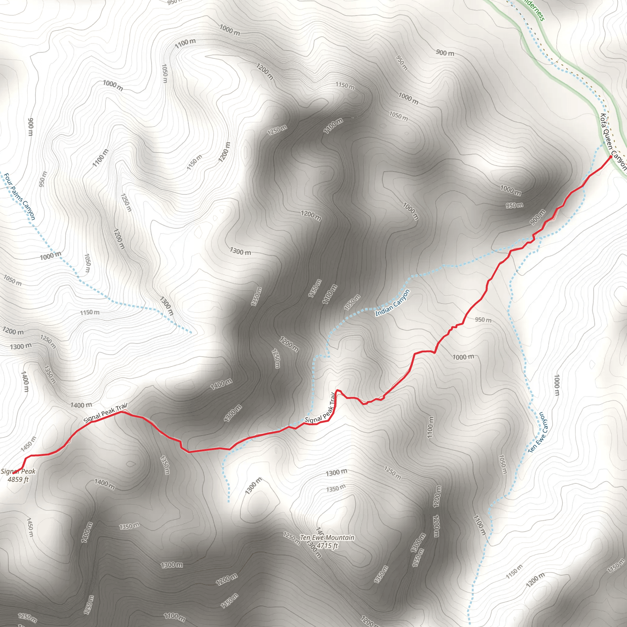 Signal Peak Trail mobile static map