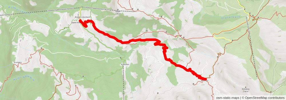 Nidwaldner Höhenweg stage 2 Map