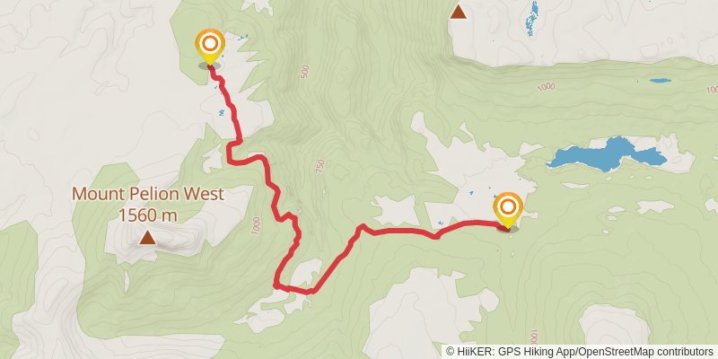 Overland Track - Julie and Darren stage 9 Map