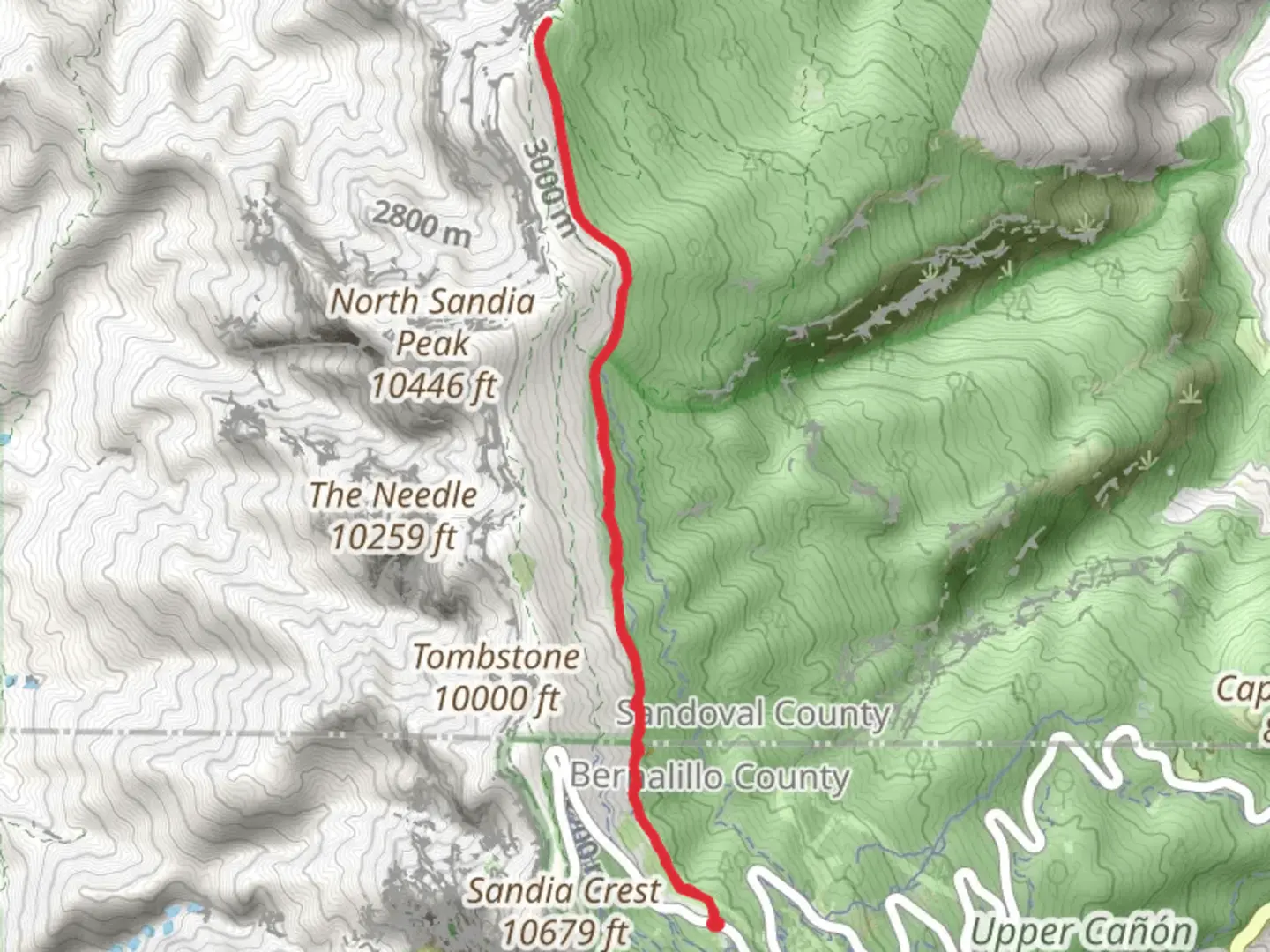An image depicting the trail Ellis Trail Out and Back and its surrounding area.