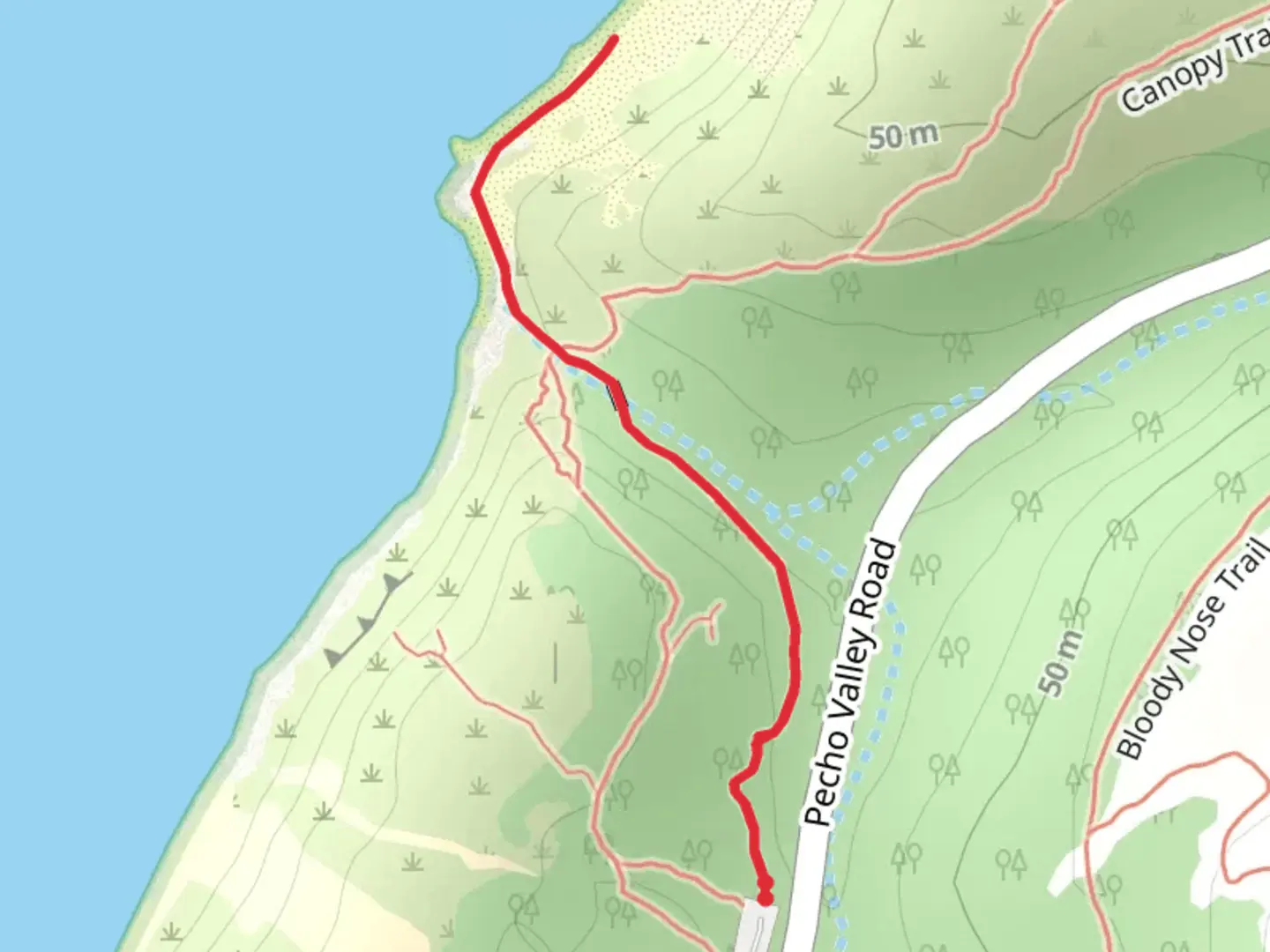 An image depicting the trail Hazard Canyon Trail and its surrounding area.