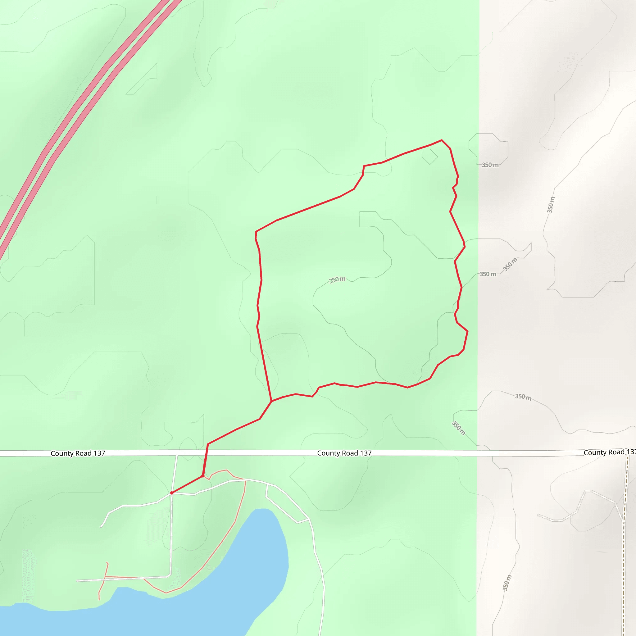 Moose Lake State Park Loop mobile static map