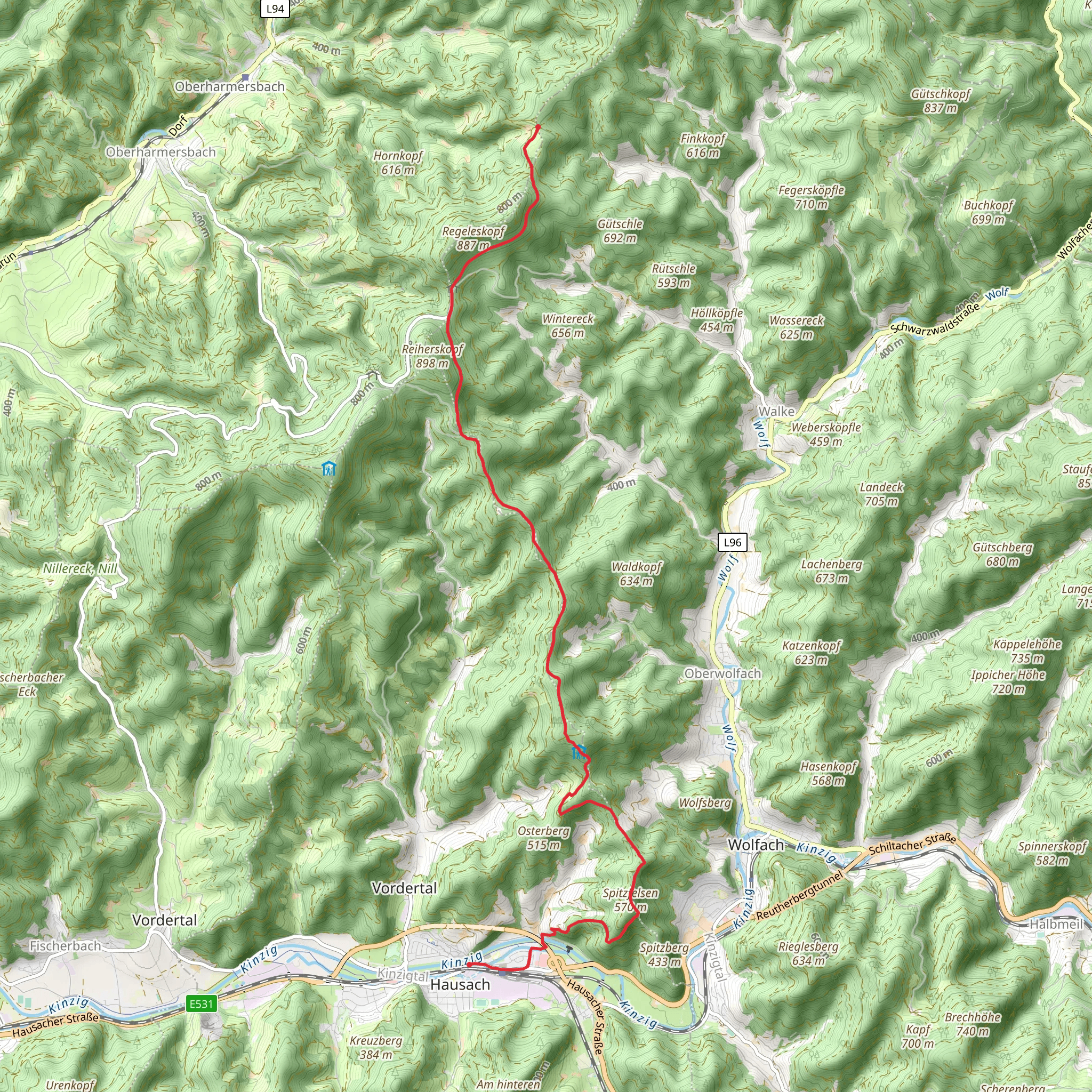 Hark to Hausach Walk mobile static map