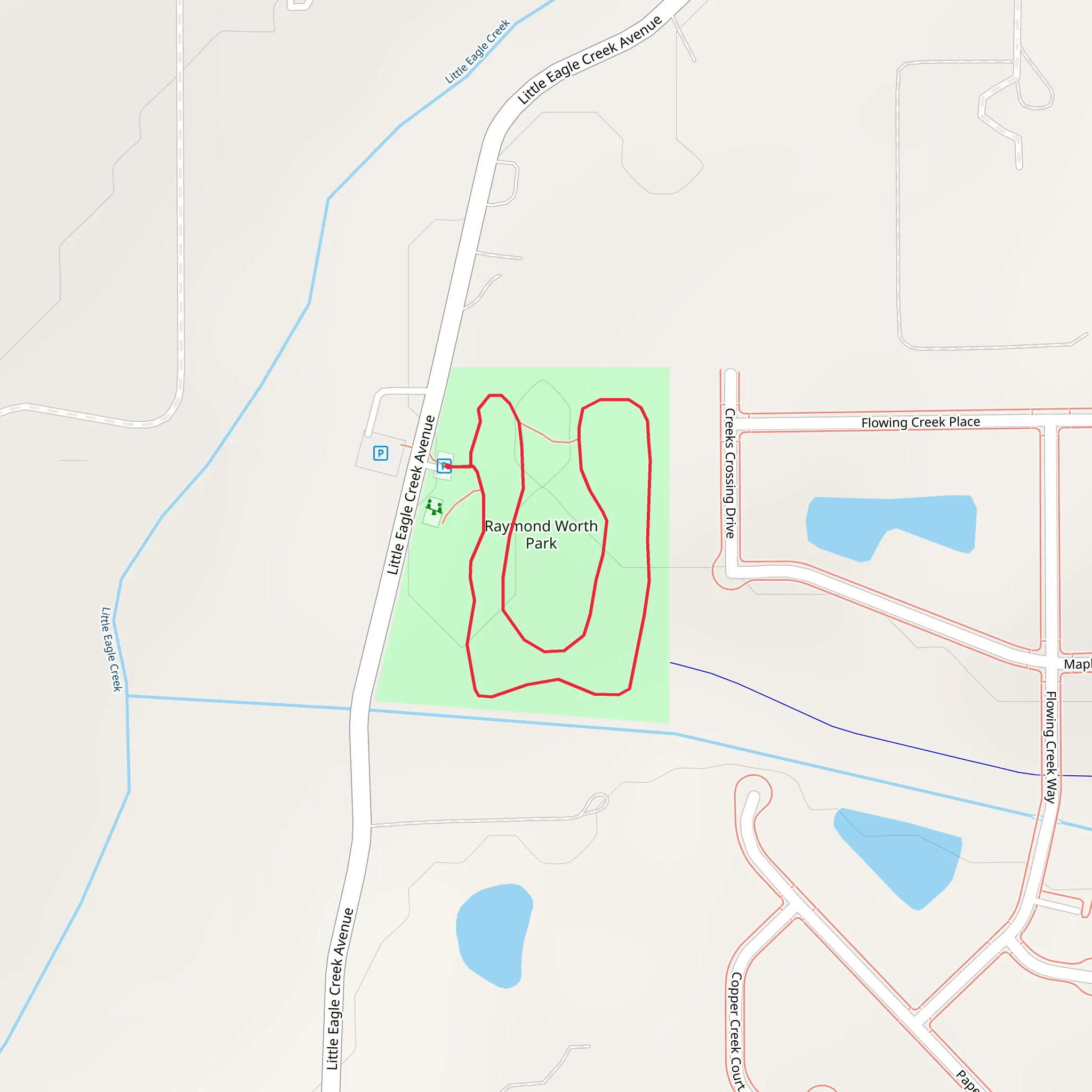 Raymond Worth Park Loop mobile static map