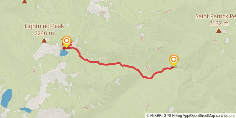 French Lake via North Fork Fish Creek Trail stage 2 Map