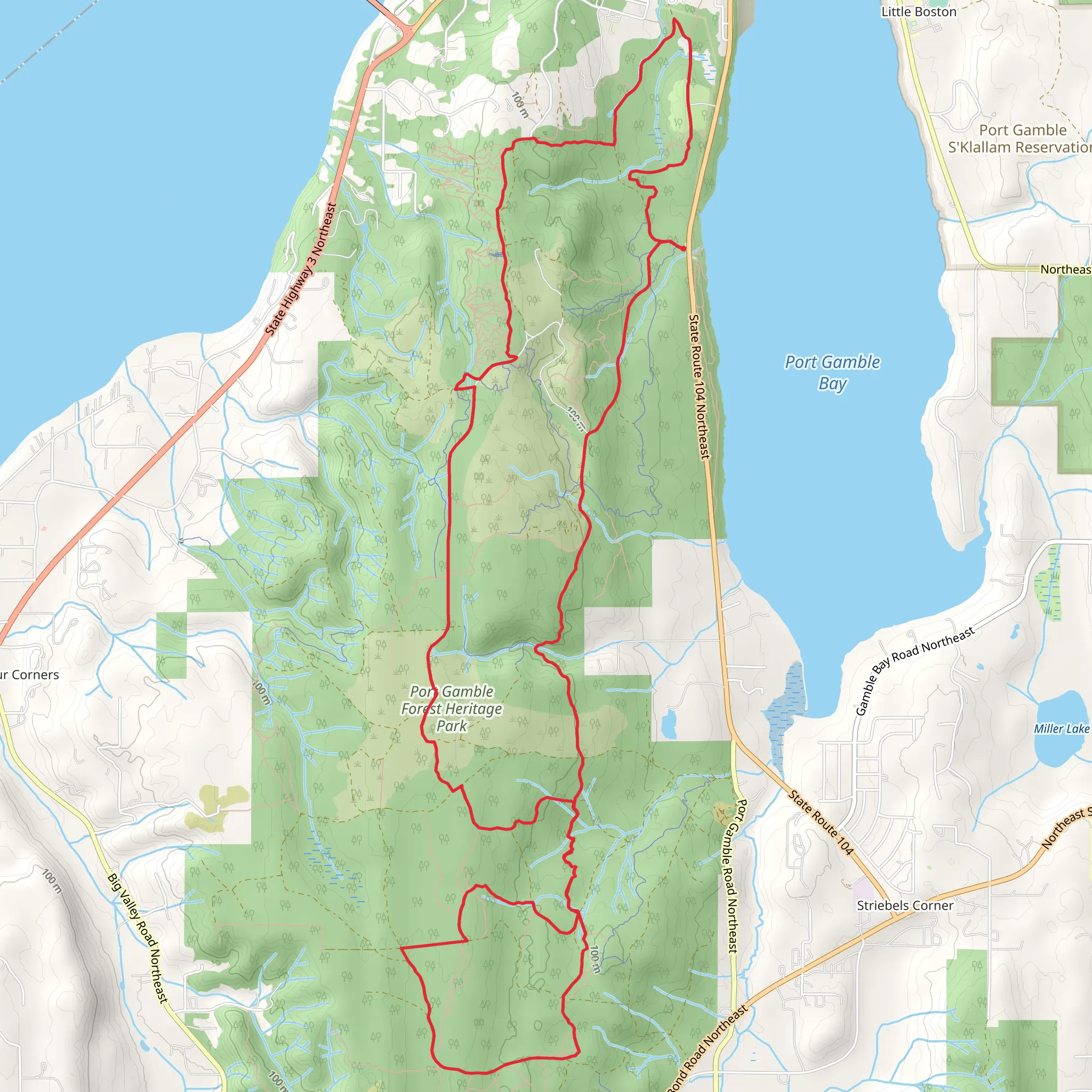 Beaver Pond and Drop Trail mobile static map