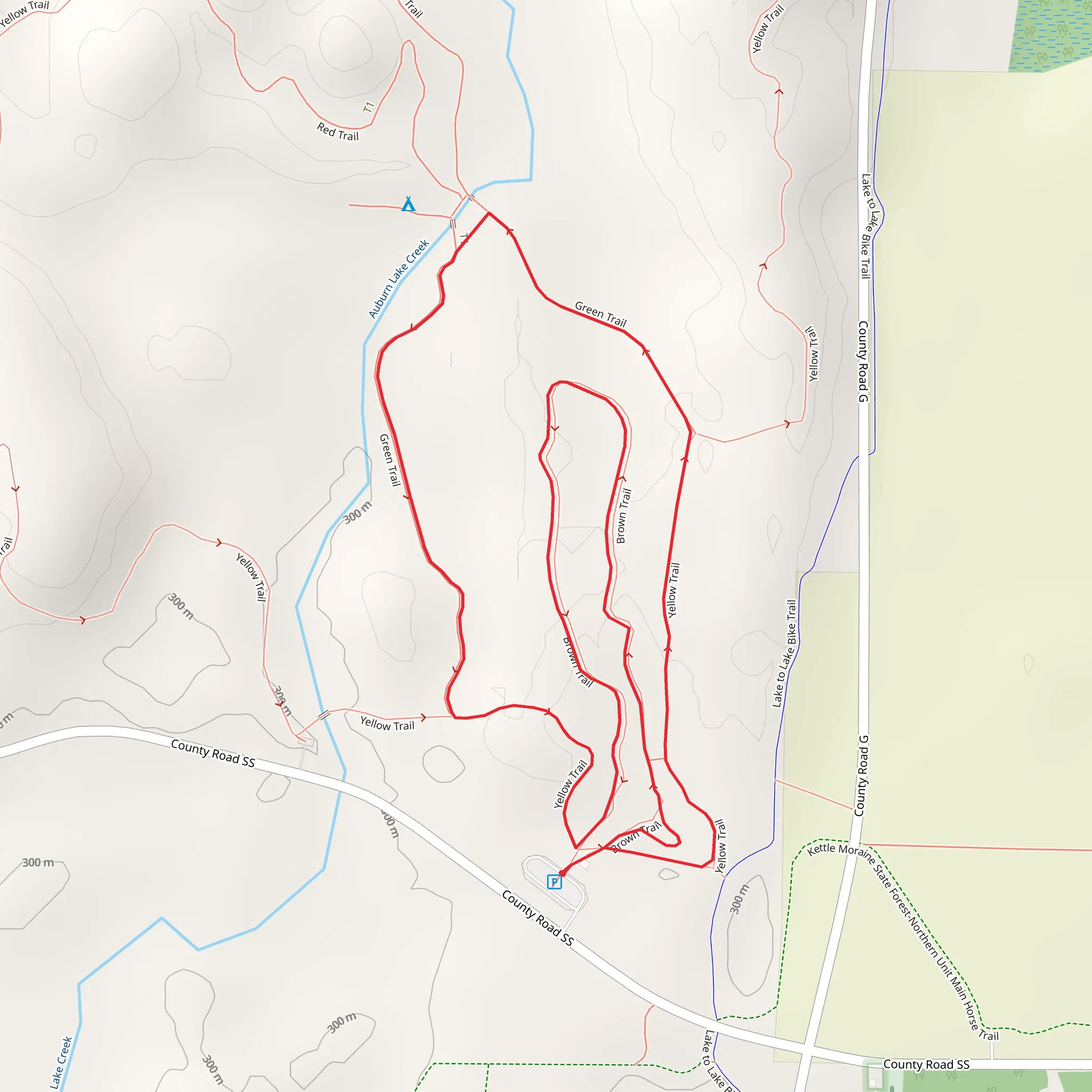 Zillmer Trail - Yellow and Brown Loop mobile static map
