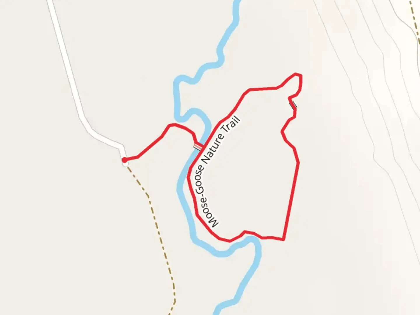 An image depicting the trail Moose-Goose Nature Loop Trail and its surrounding area.