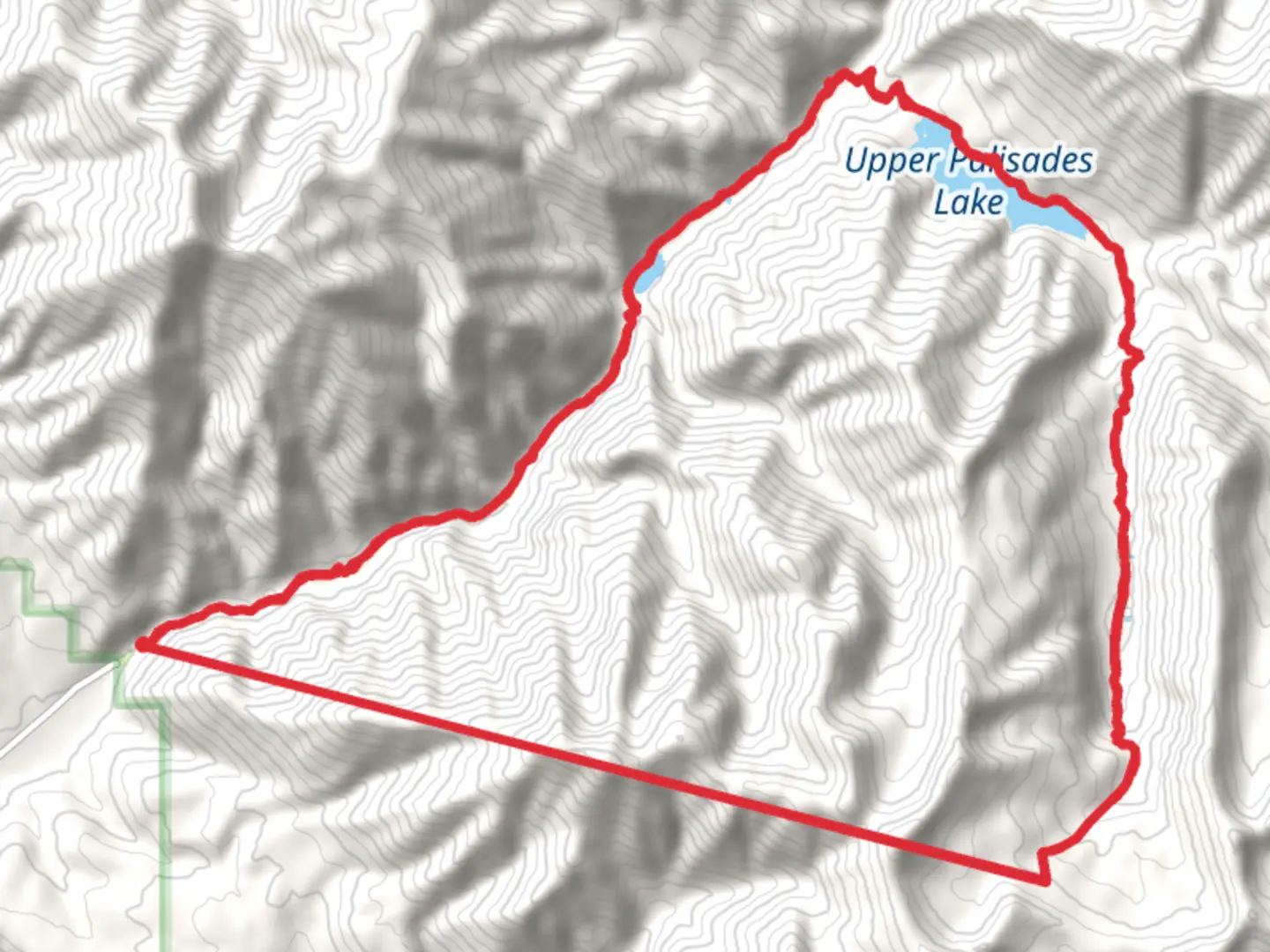 An image depicting the trail Waterfall Trail via Palisades Creek and its surrounding area.