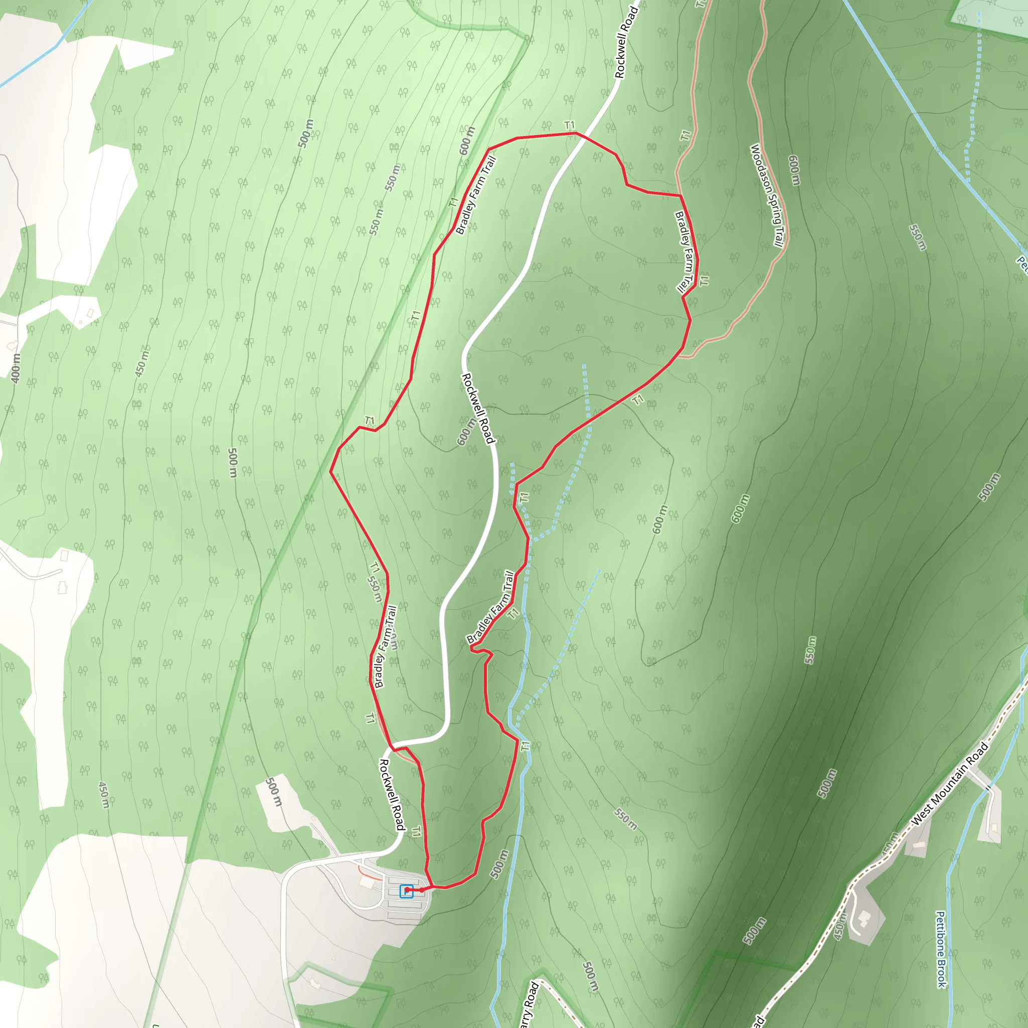 Bradley Farm Loop Trail mobile static map