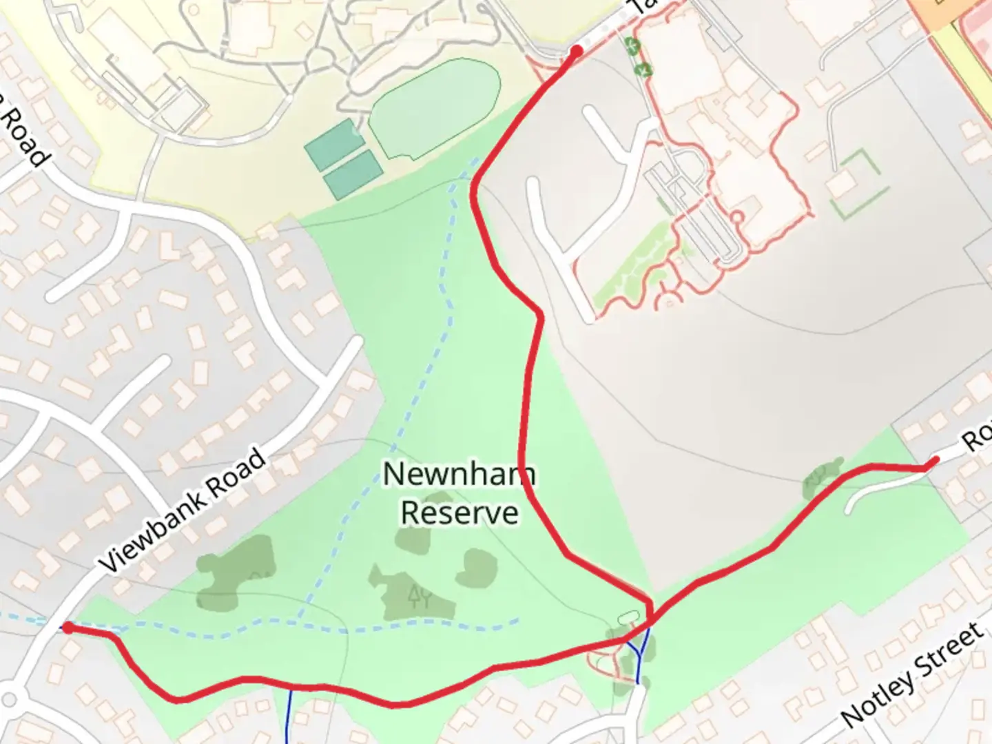 An image depicting the trail Newnham Trail and its surrounding area.