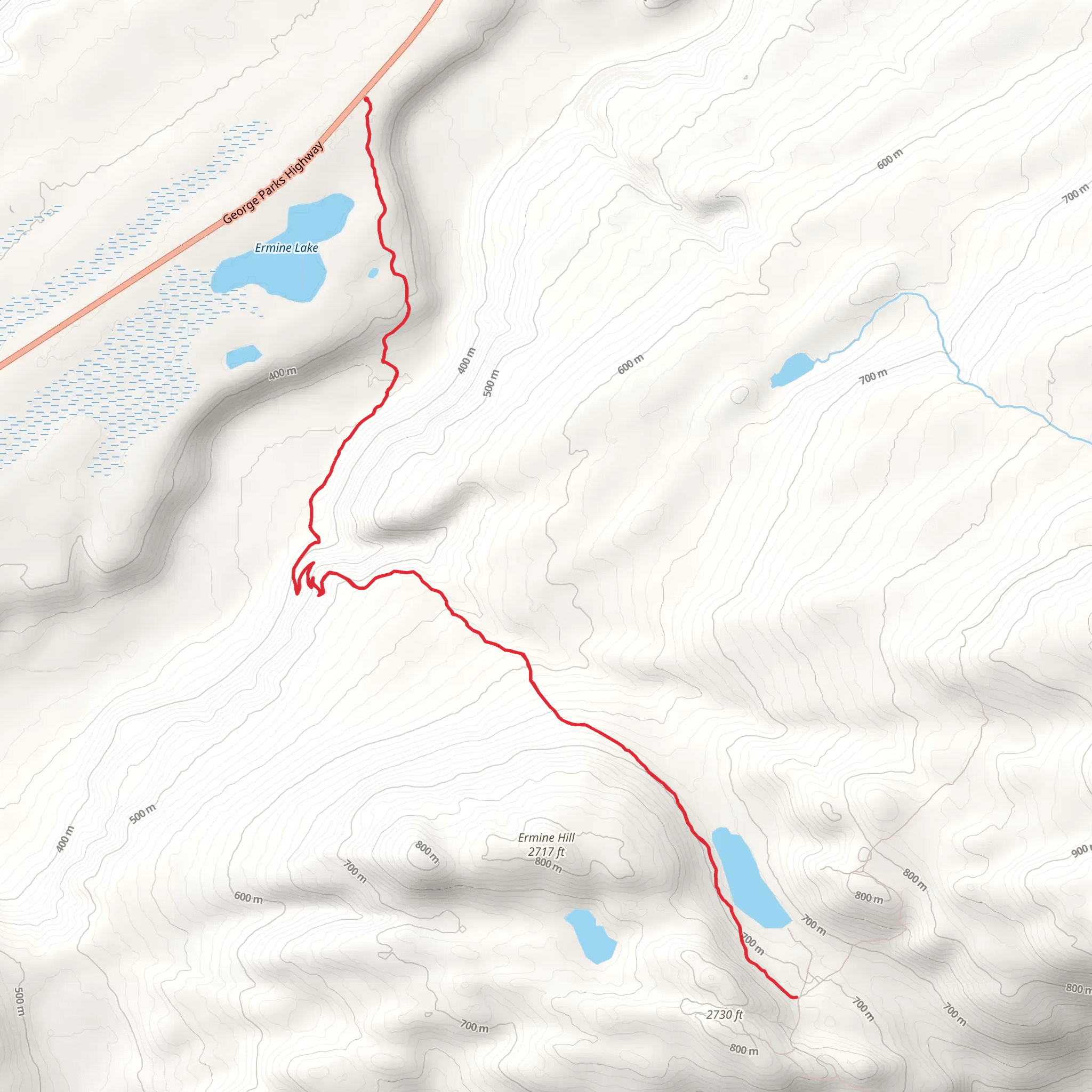 Ermine Hill Trail mobile static map