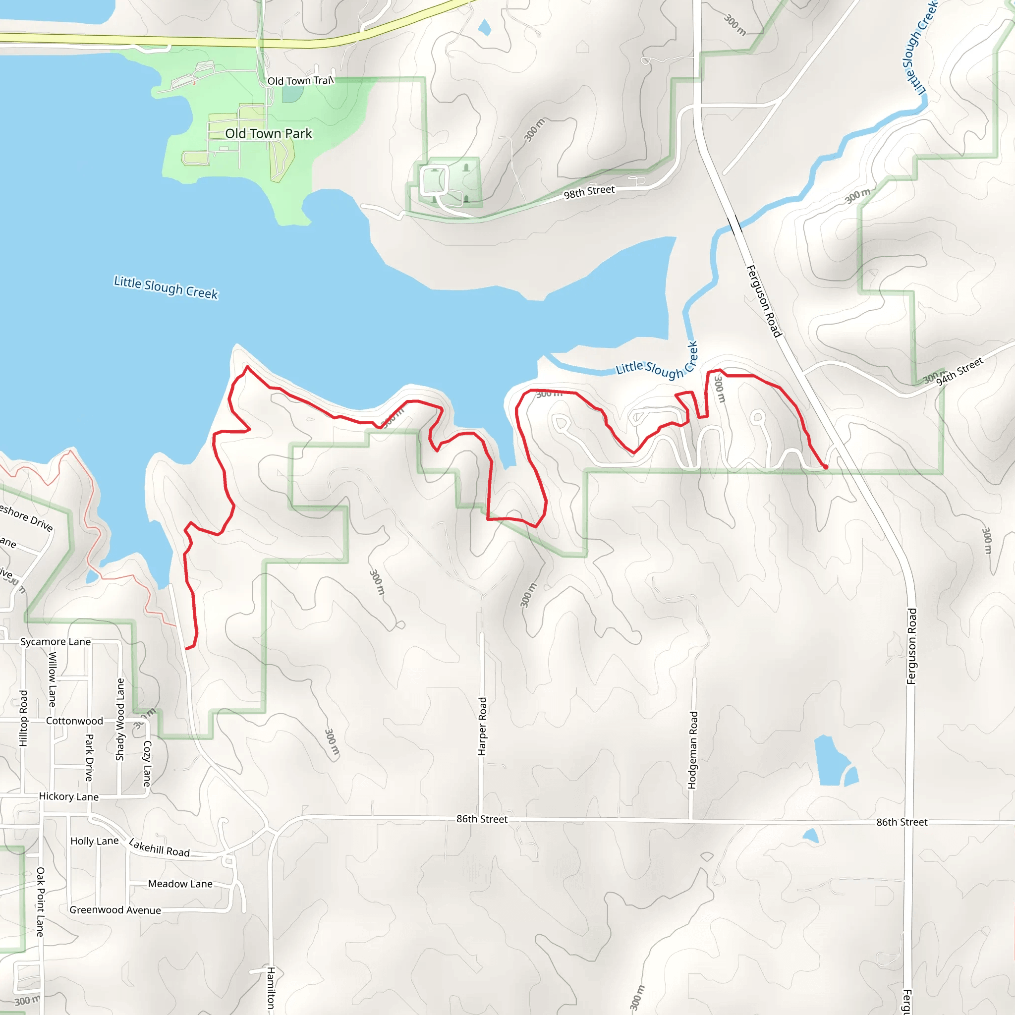 Little Slough Creek Out and Back mobile static map