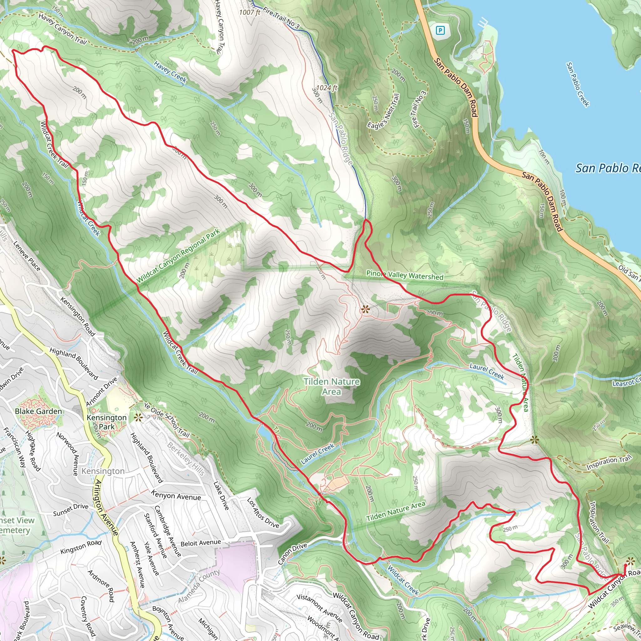 Conlon and Wildcat Creek Loop Trail mobile static map
