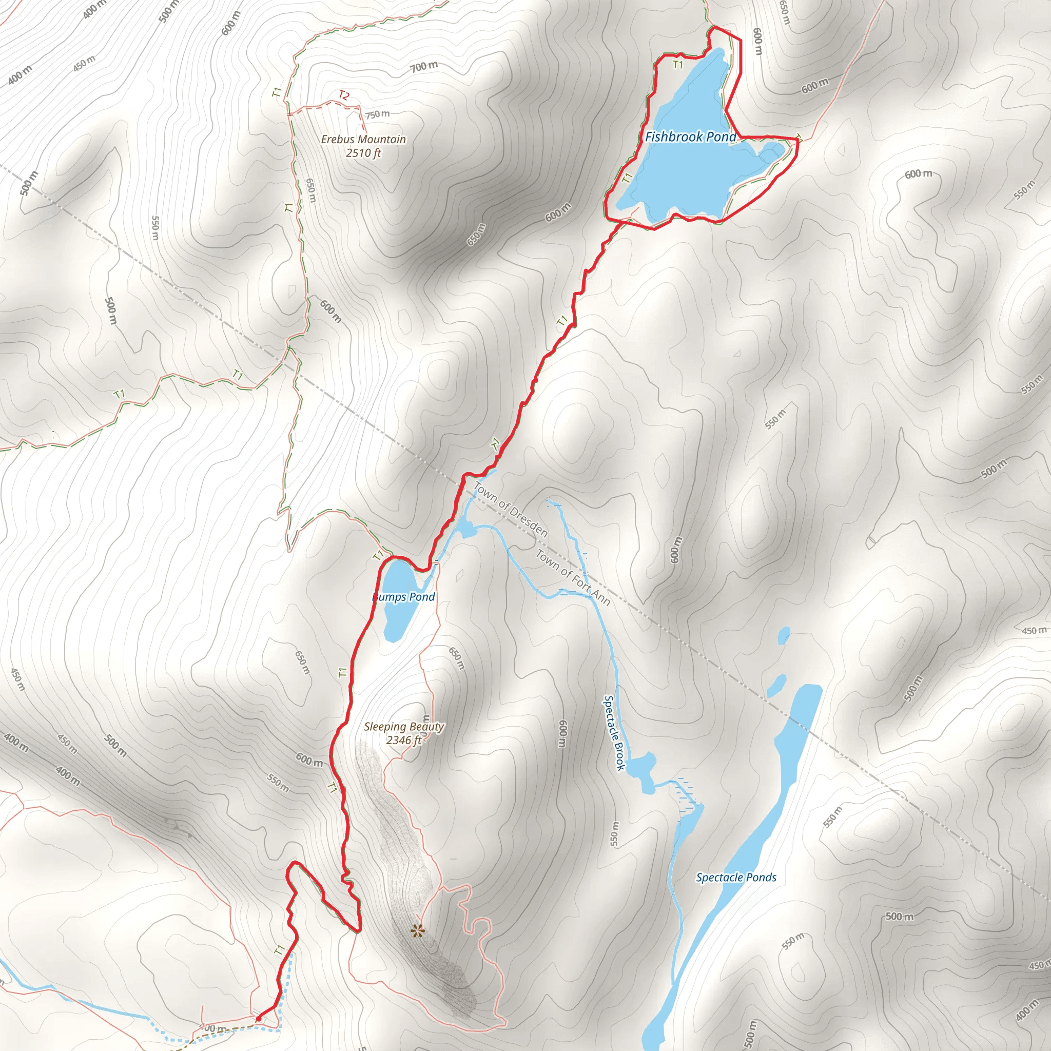 Bumps Pond and Fishbrook Pond Trail mobile static map