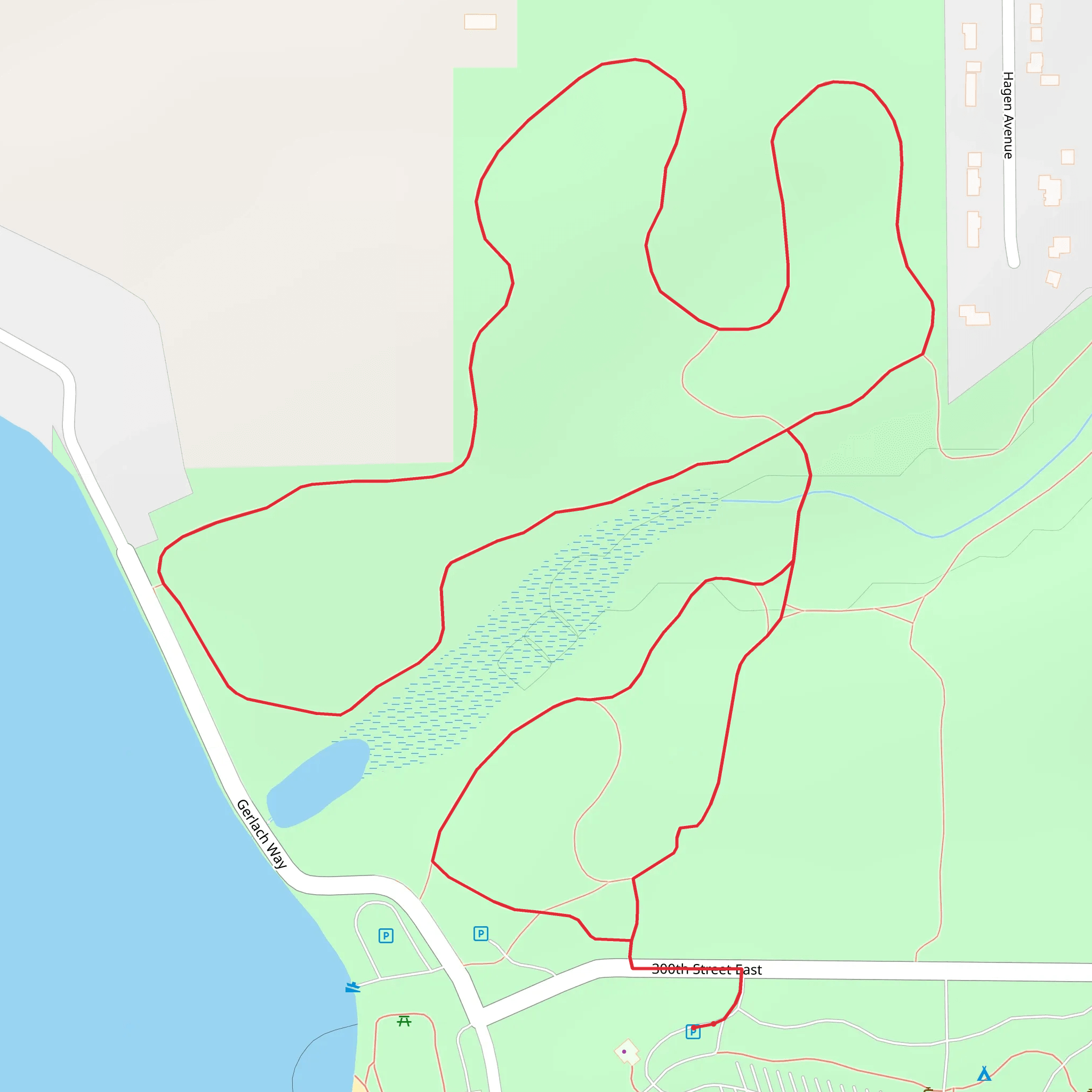 Lake Byllesby Regional Park Loop mobile static map