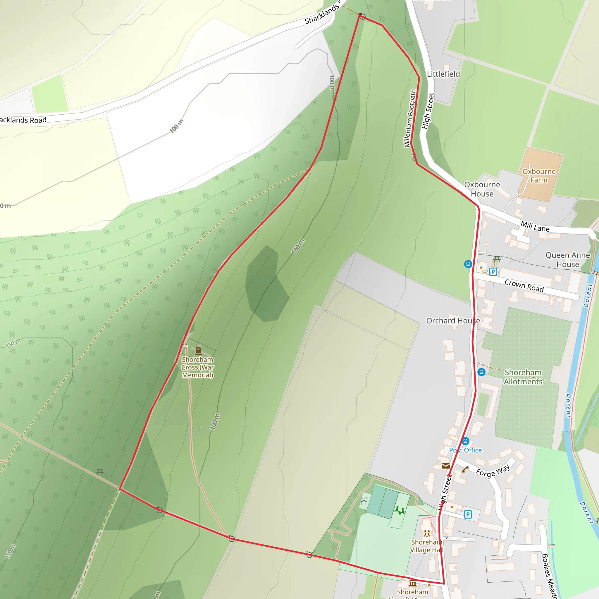 Shoreham Cross Loop mobile static map