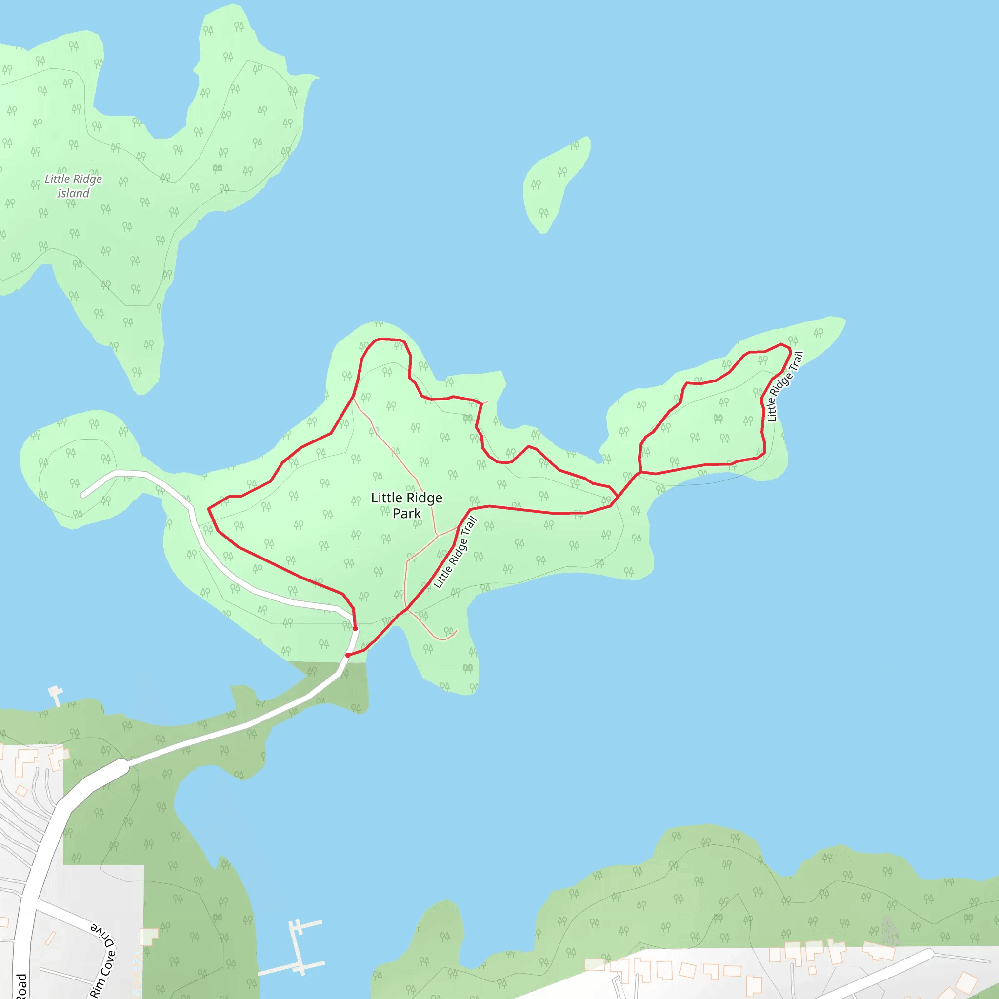 Little Ridge Park Loop mobile static map