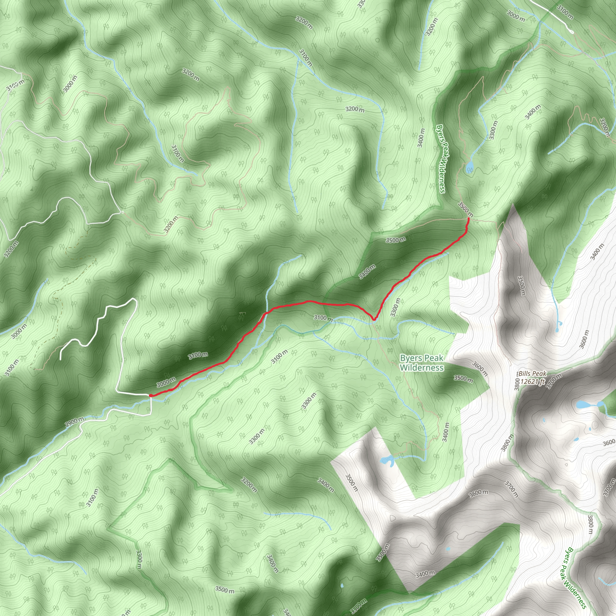 Kinney Creek Trail mobile static map