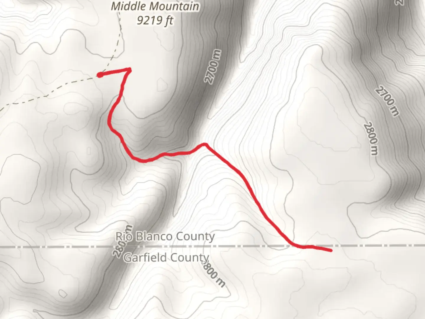 An image depicting the trail Middle Miller Trail and its surrounding area.