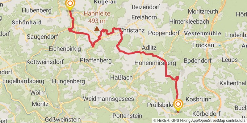 Fränkischer Gebirgsweg stage 19 Map