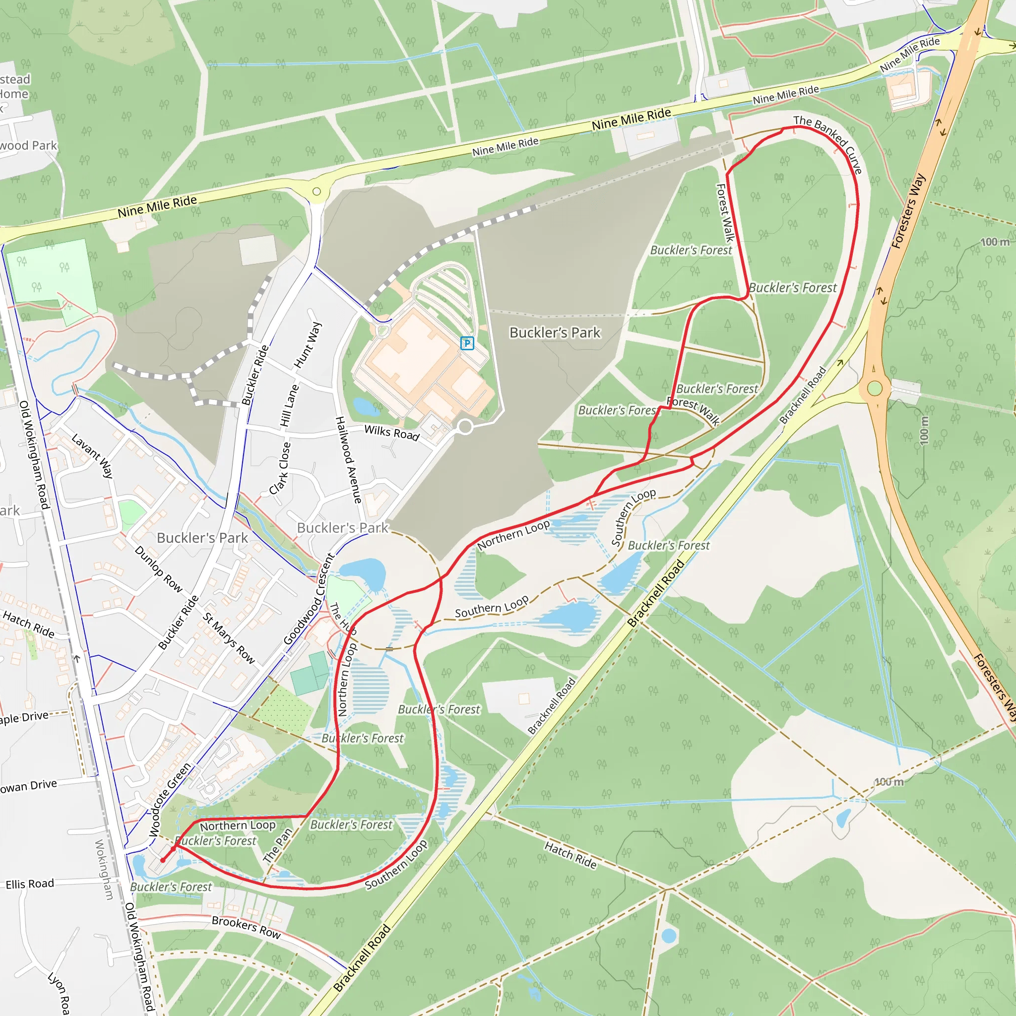 Buckler's Forest Loop mobile static map