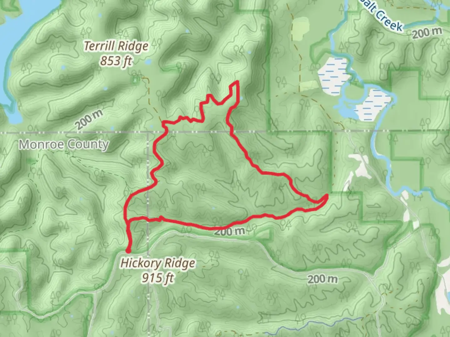 An image depicting the trail Sycamore Trail and Terrill Ridge Trail Loop and its surrounding area.