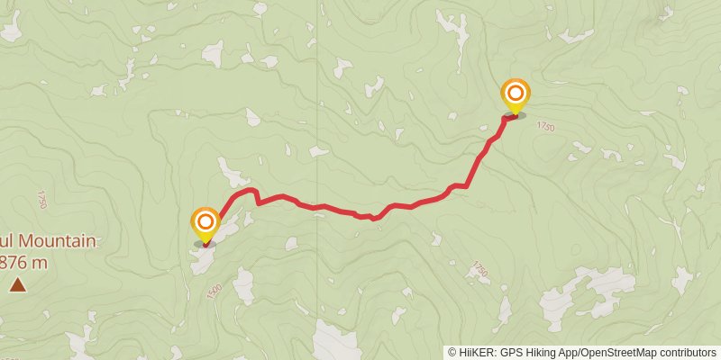 Giebler - Lost Soul Divide Trail stage 2 Map