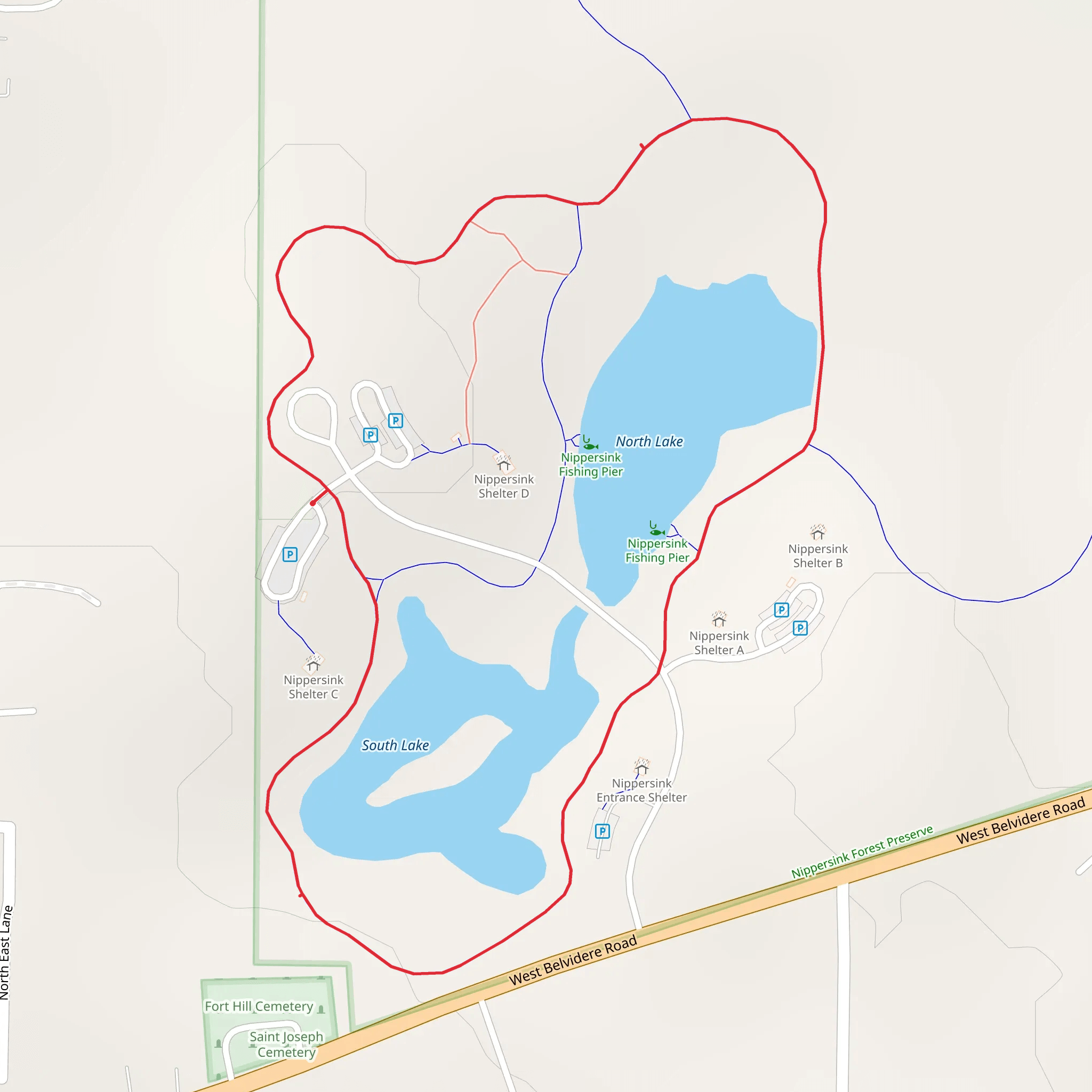 Nippersink Lake Loop mobile static map