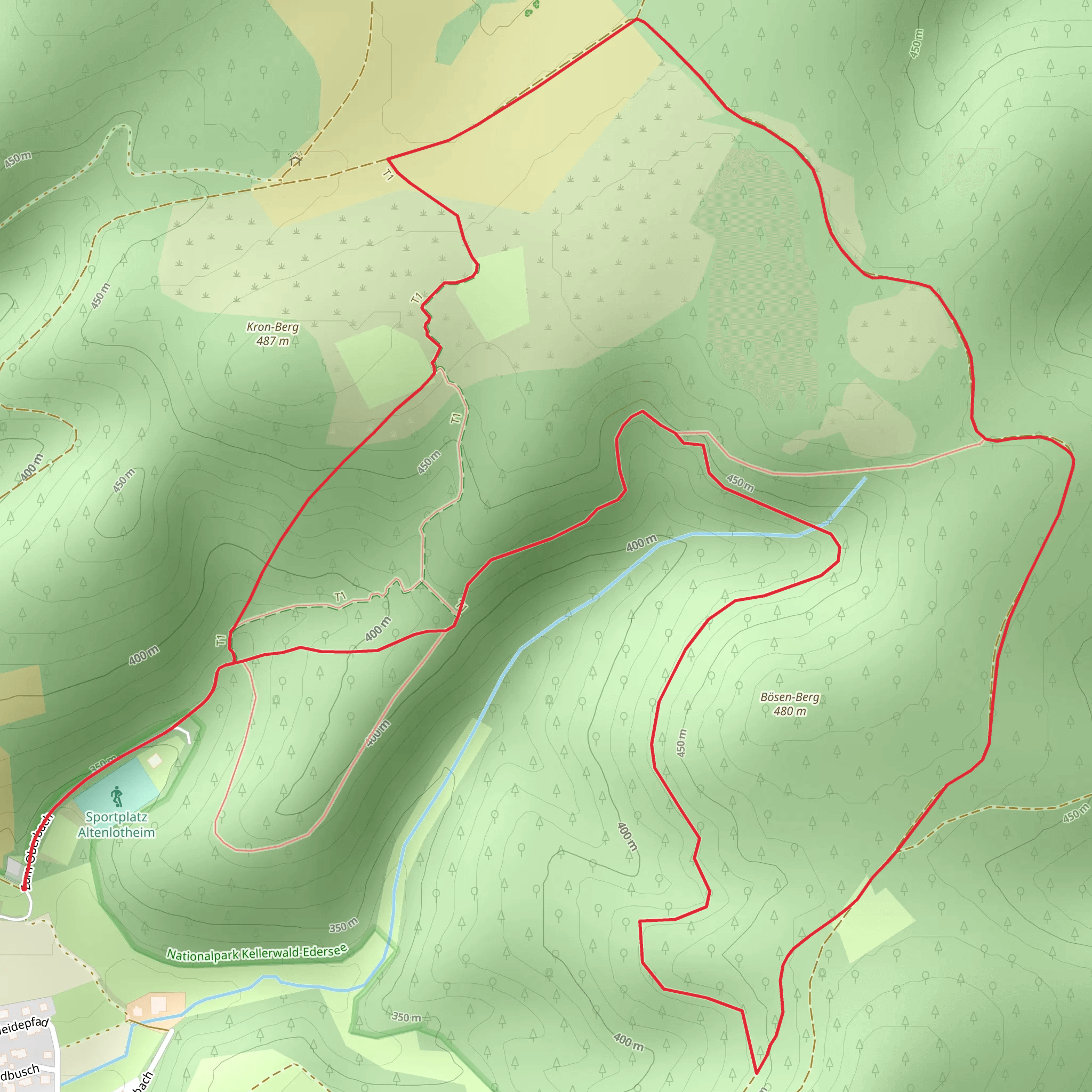 Lulluspfad and Nationalpark Rundweg Boesenberg Route mobile static map