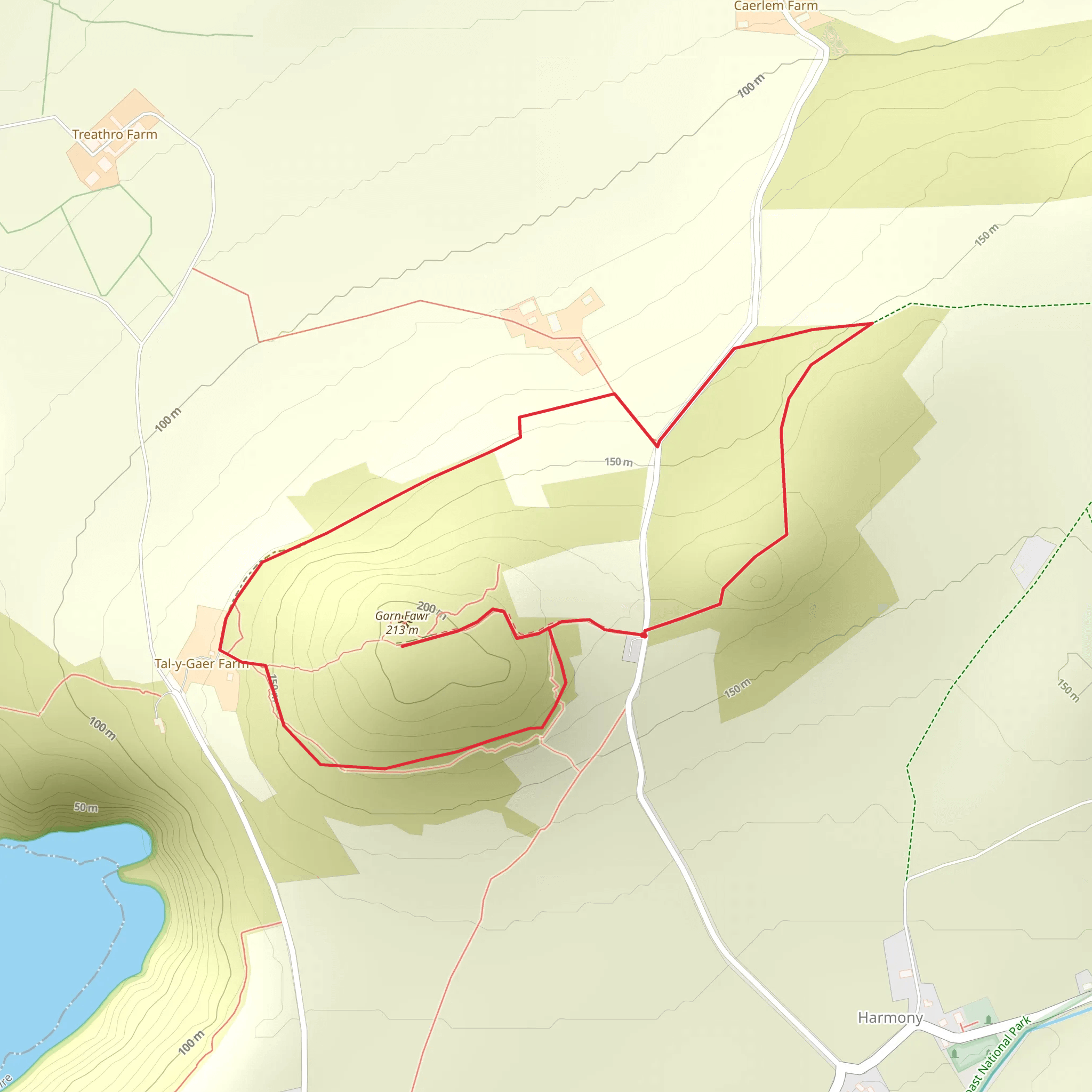 Garn Fawr - Short Walk mobile static map