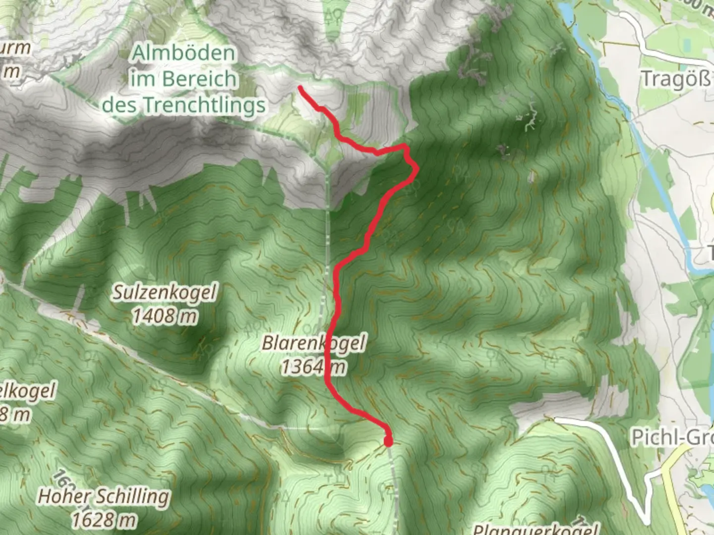 An image depicting the trail Edelweissboden and its surrounding area.