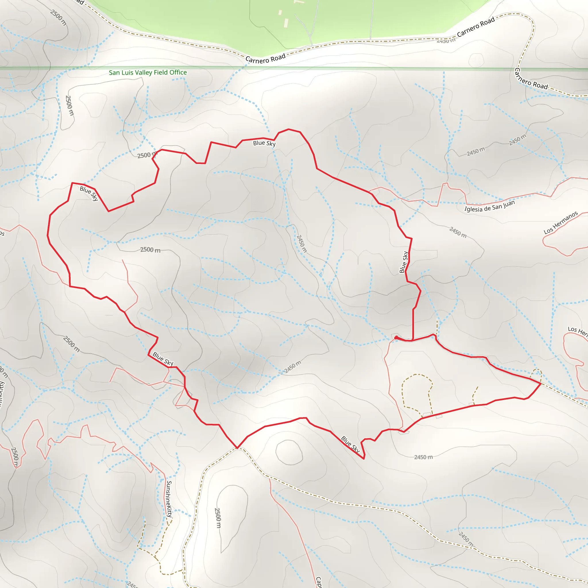 Blue Sky Loop mobile static map