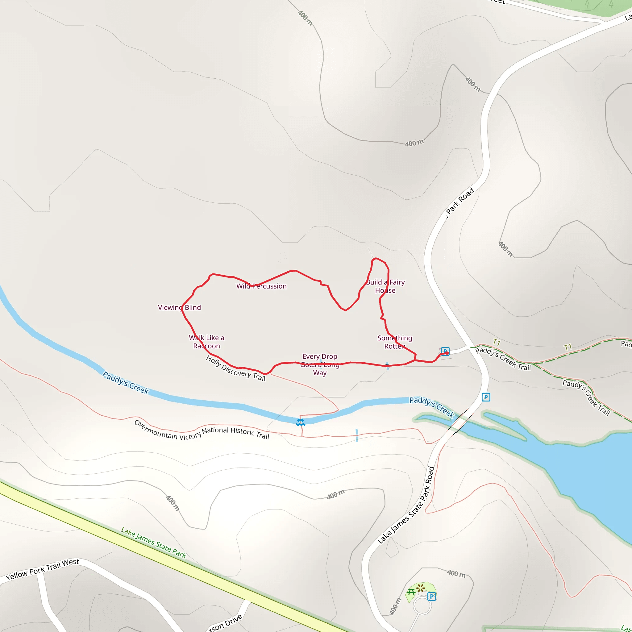 Holly Discovery Loop Trail mobile static map