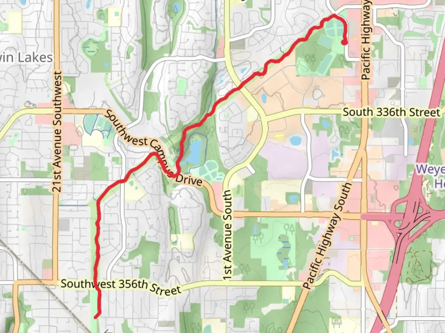 An image depicting the trail BPA Trail and its surrounding area.