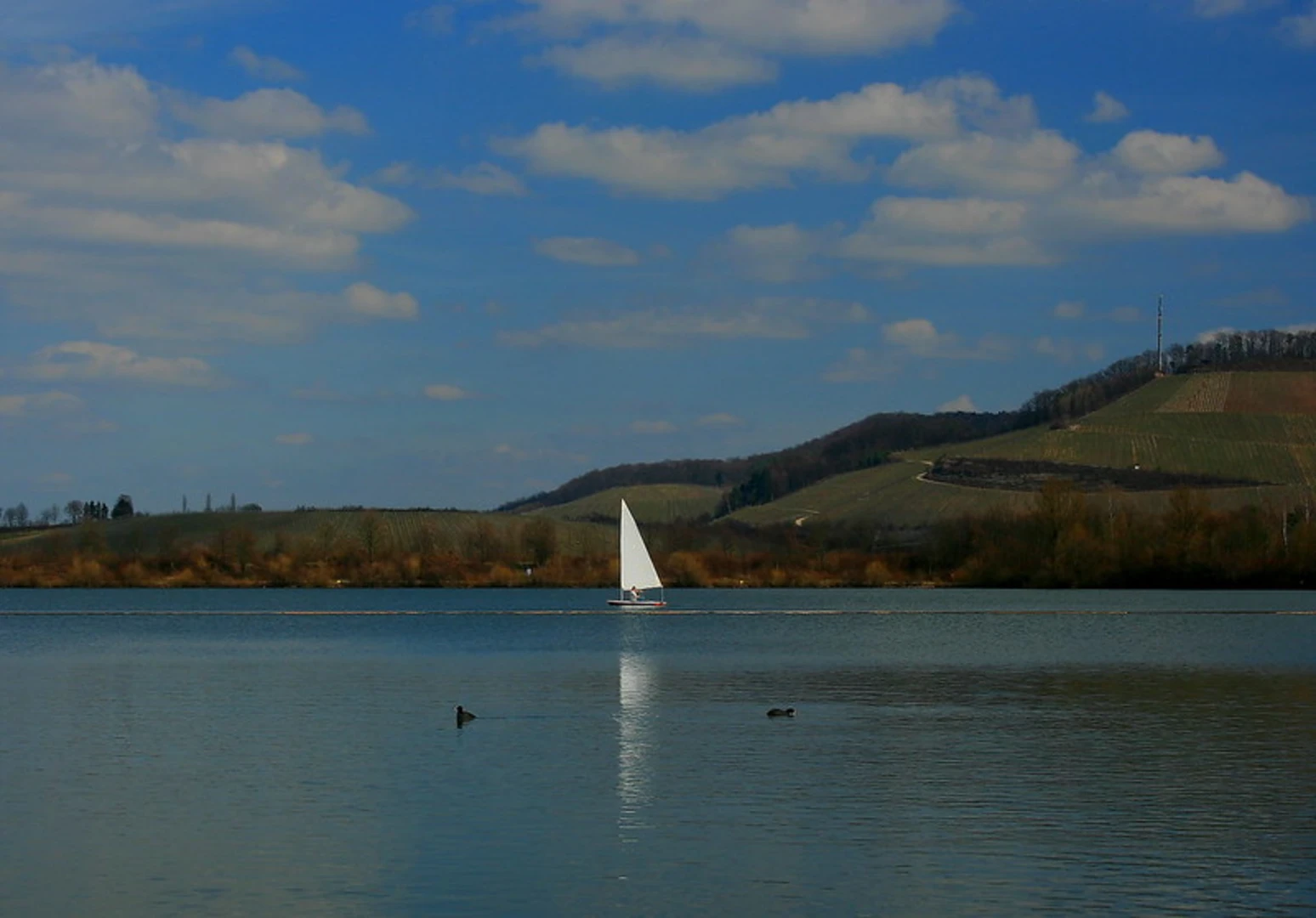 An image depicting the trail Breitenauer See Loop via Von Wasser und Wein and its surrounding area.