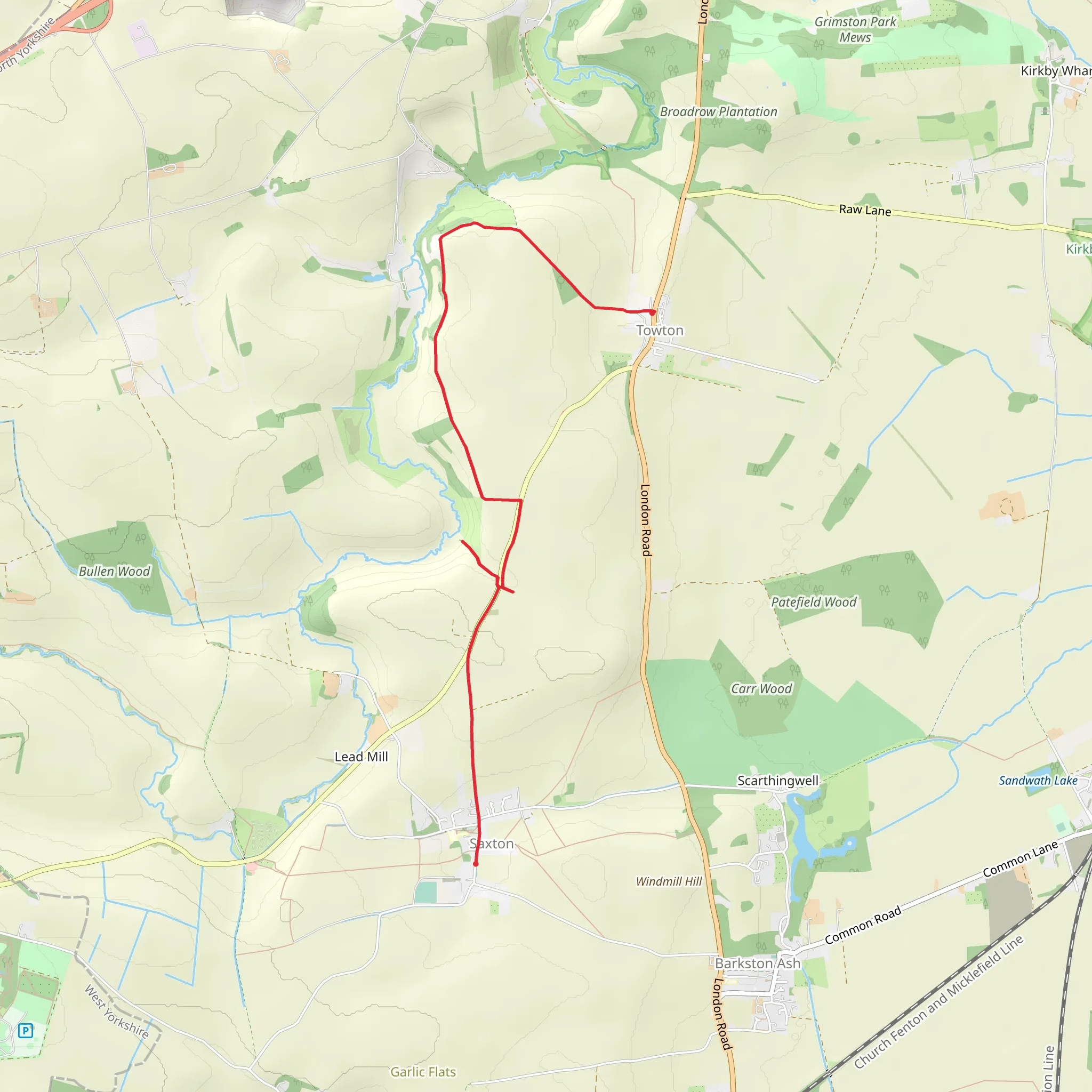 Towton Battlefield Walk mobile static map