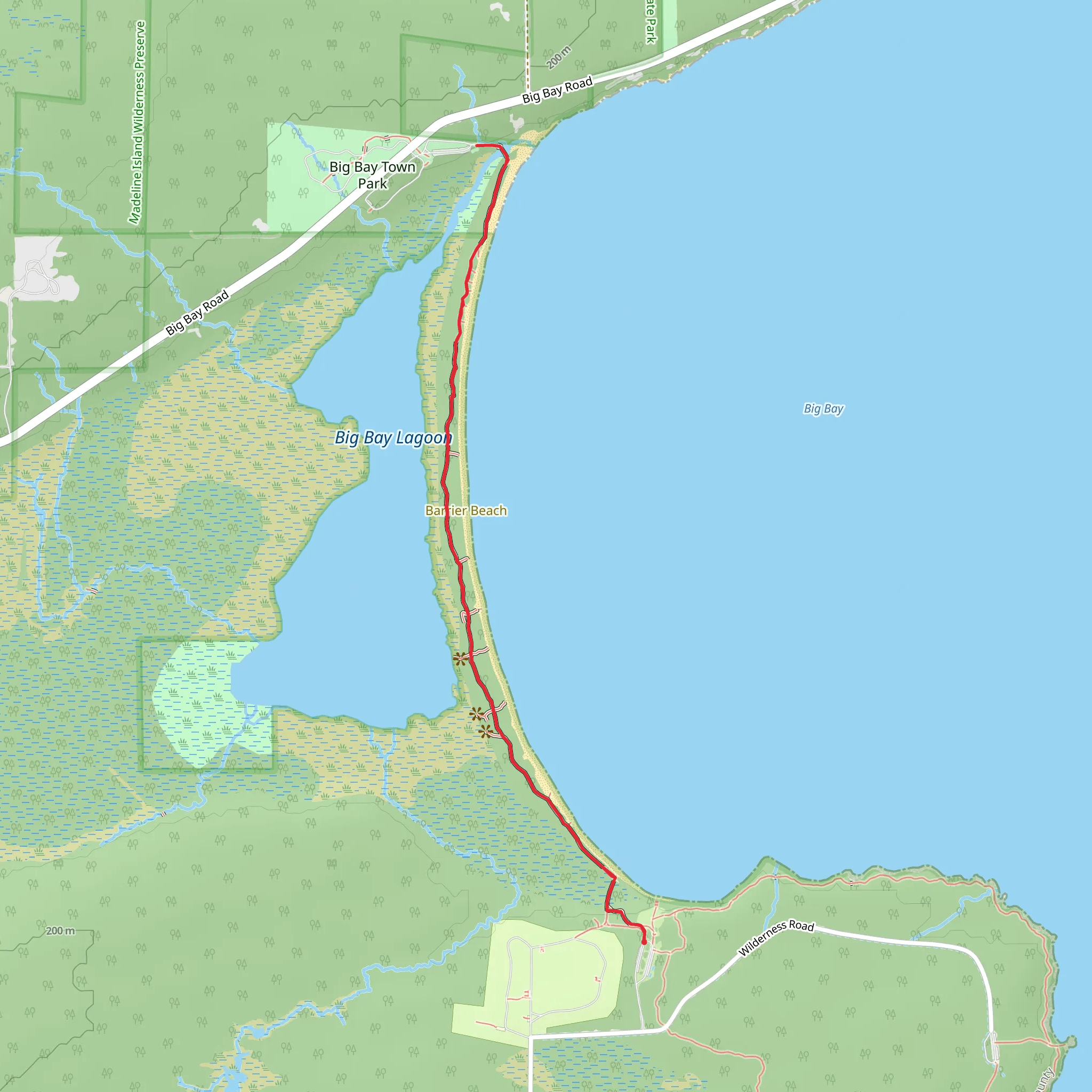 Big Bay State Park Campground and Boardwalk mobile static map