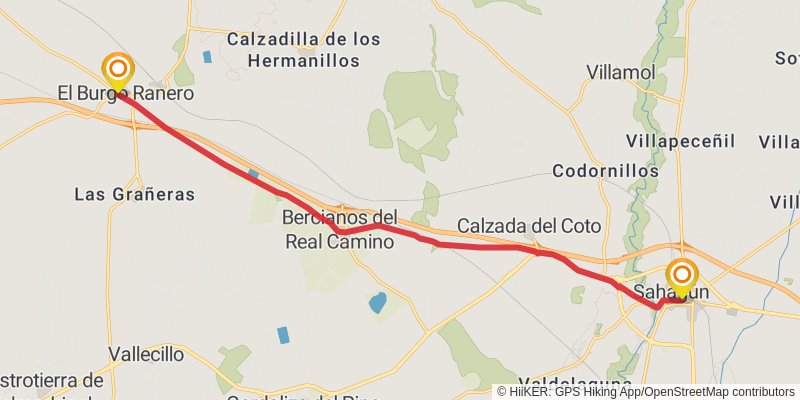 Camino de Santiago Francés stage 22 Map