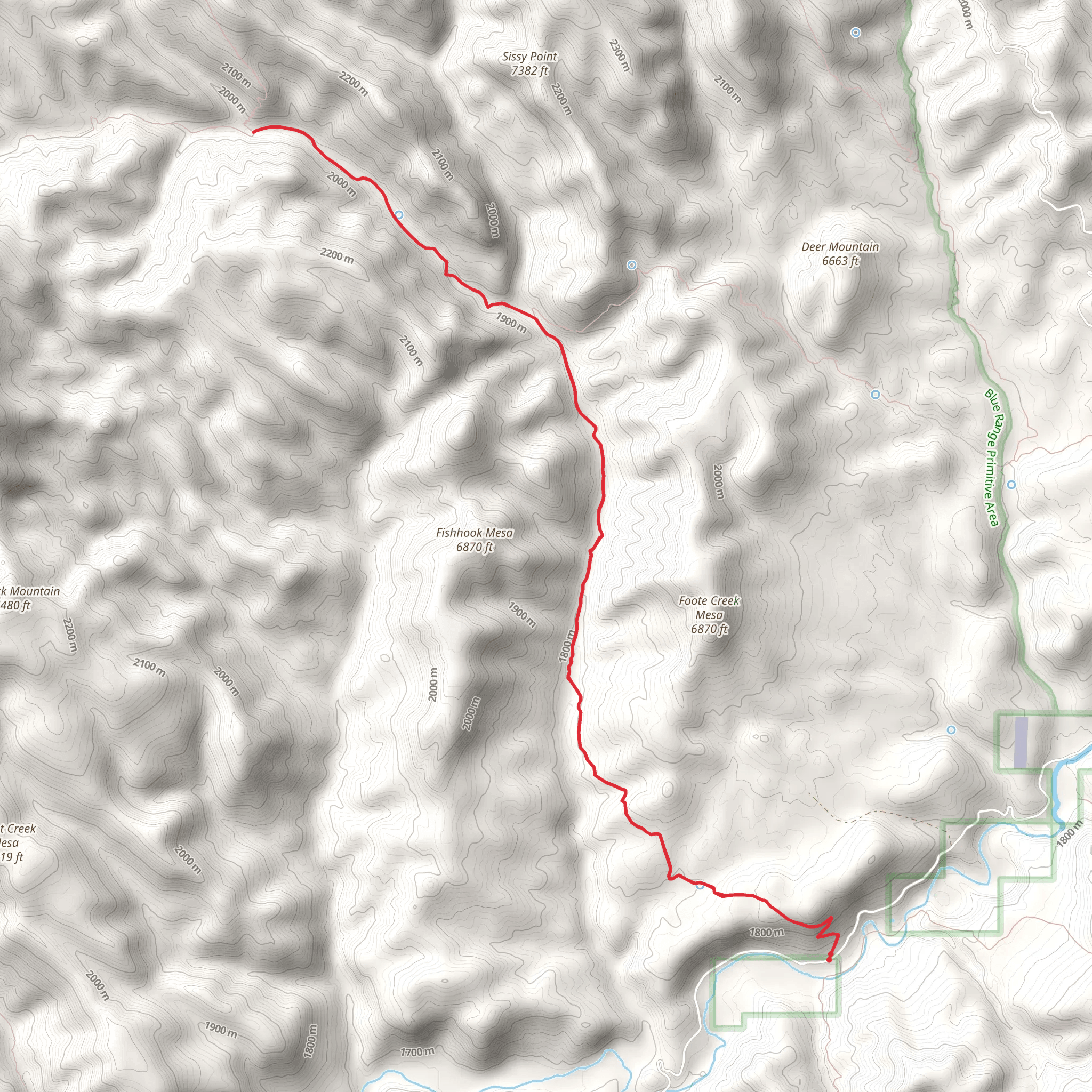 Foote Creek C Trail mobile static map