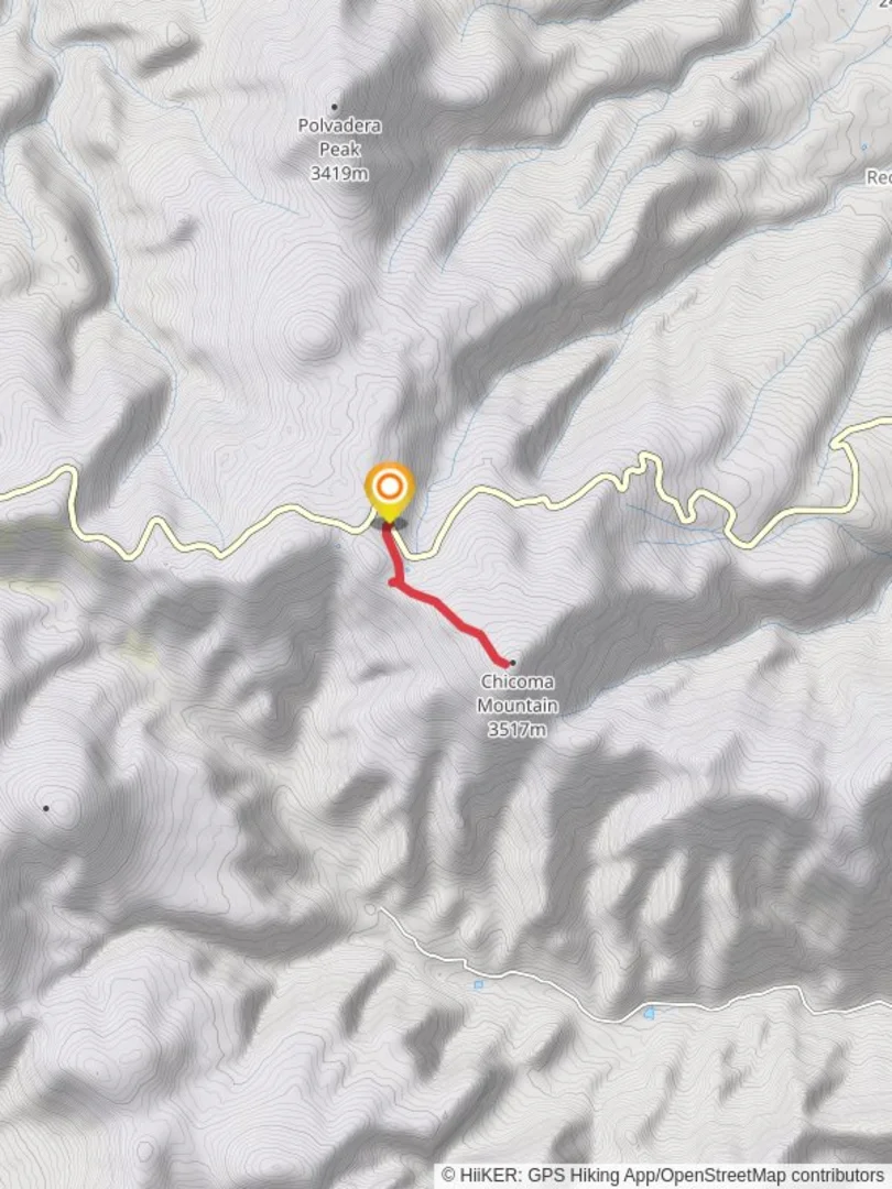 An image depicting the trail Chicoma Mountain and its surrounding area.