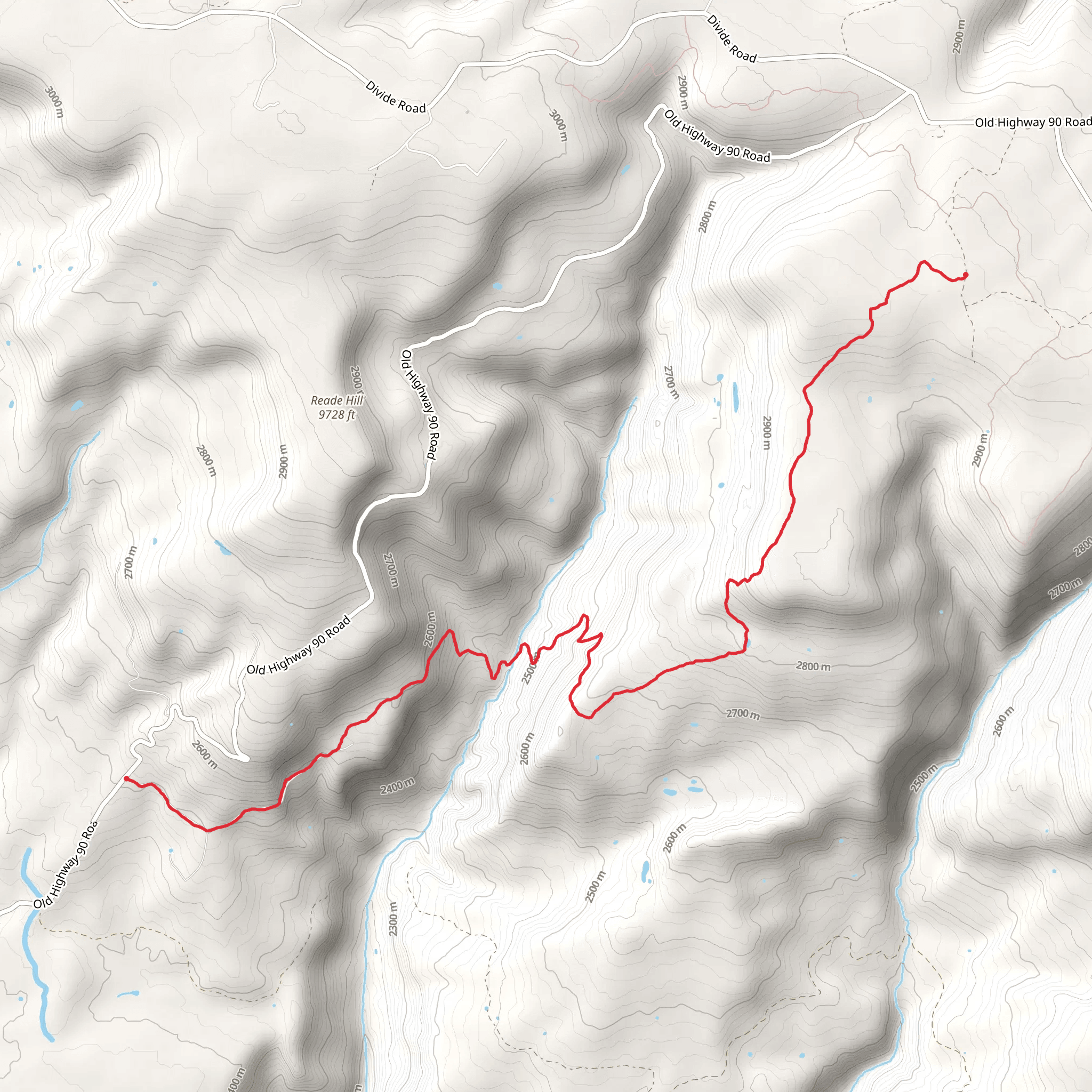 Red Canyon Trail mobile static map