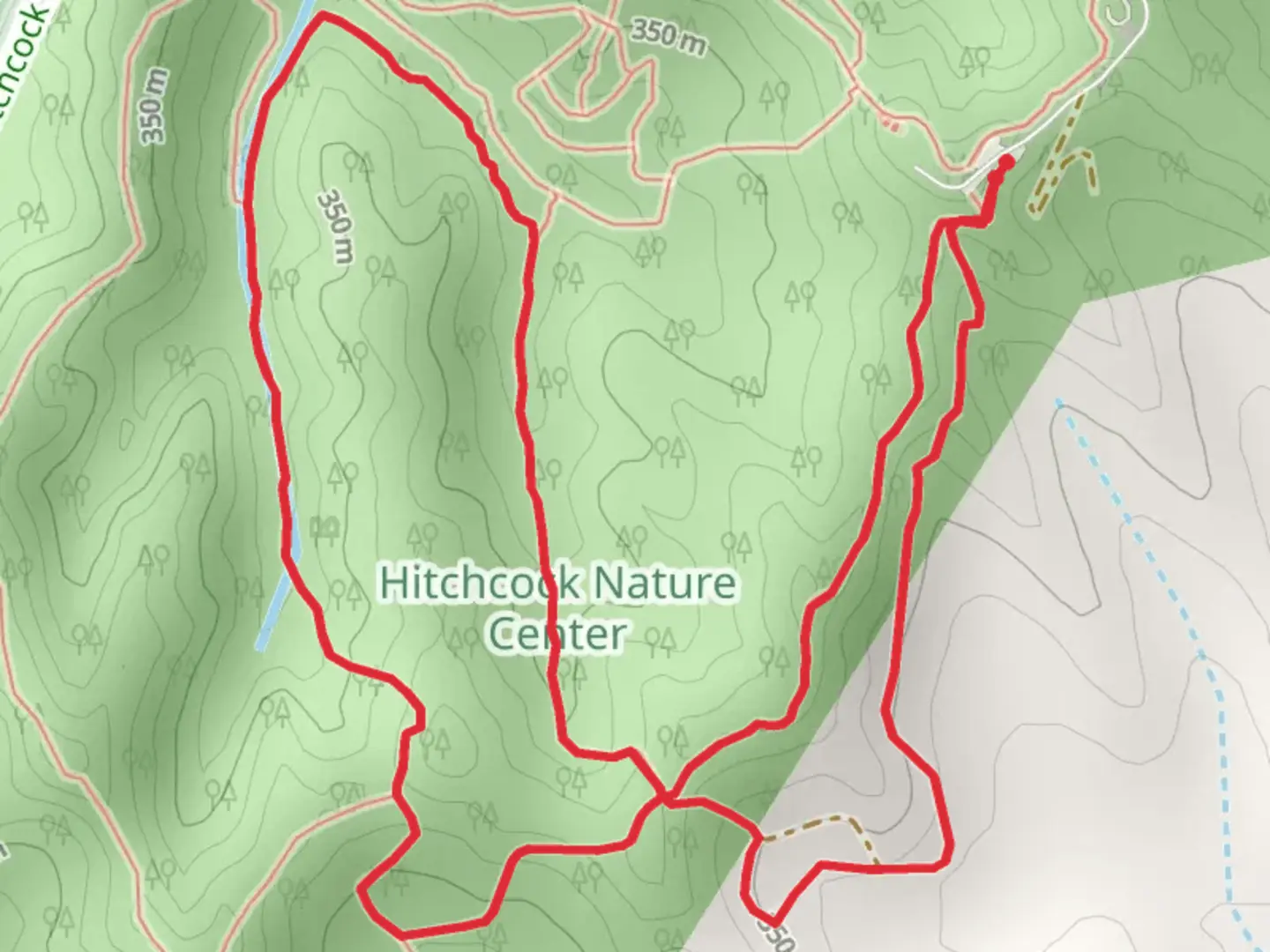 An image depicting the trail Badger Ridge Trail and Wildwoods Loop and its surrounding area.