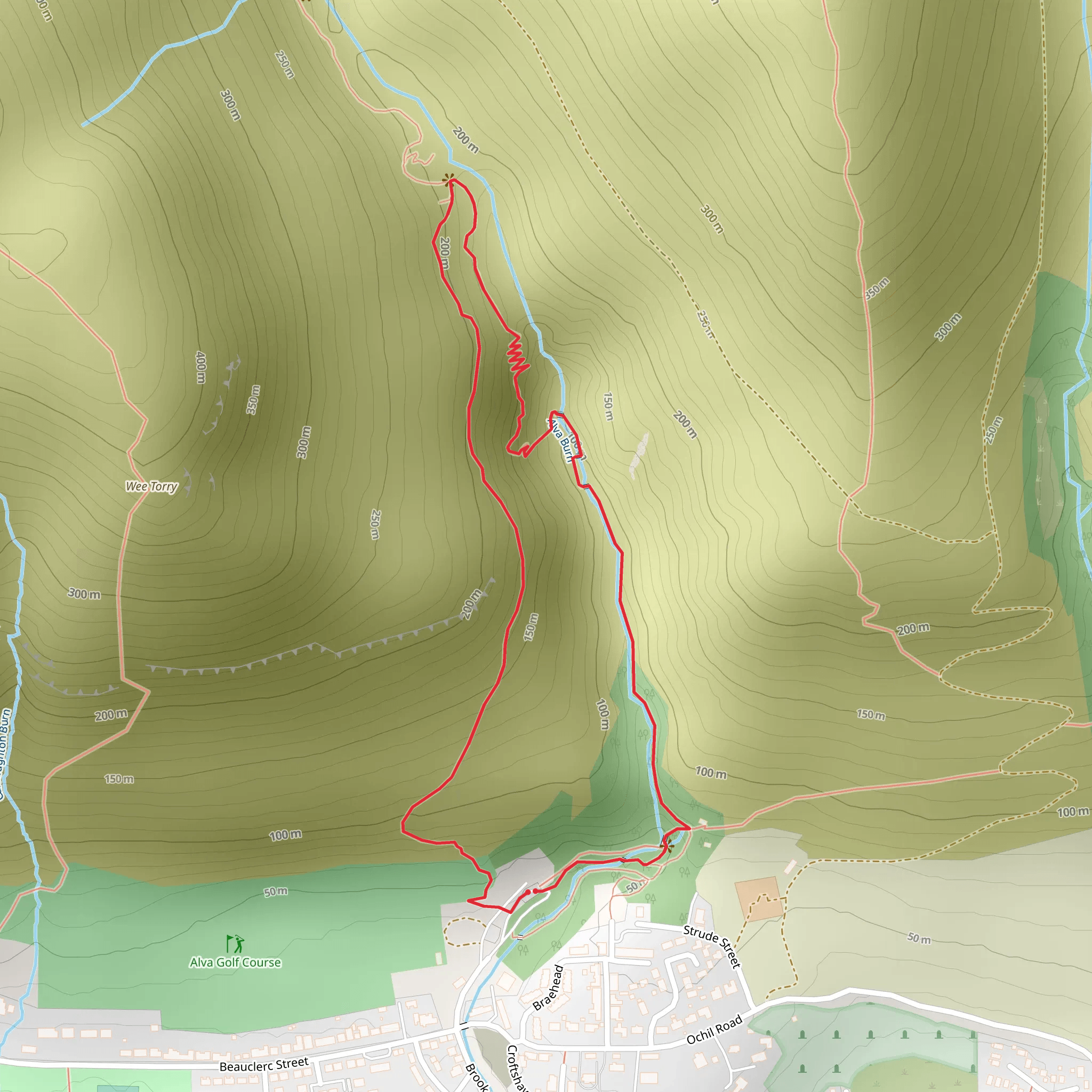Alva Glen mobile static map