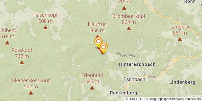 Zähringer-Wanderweg spur 2 Map